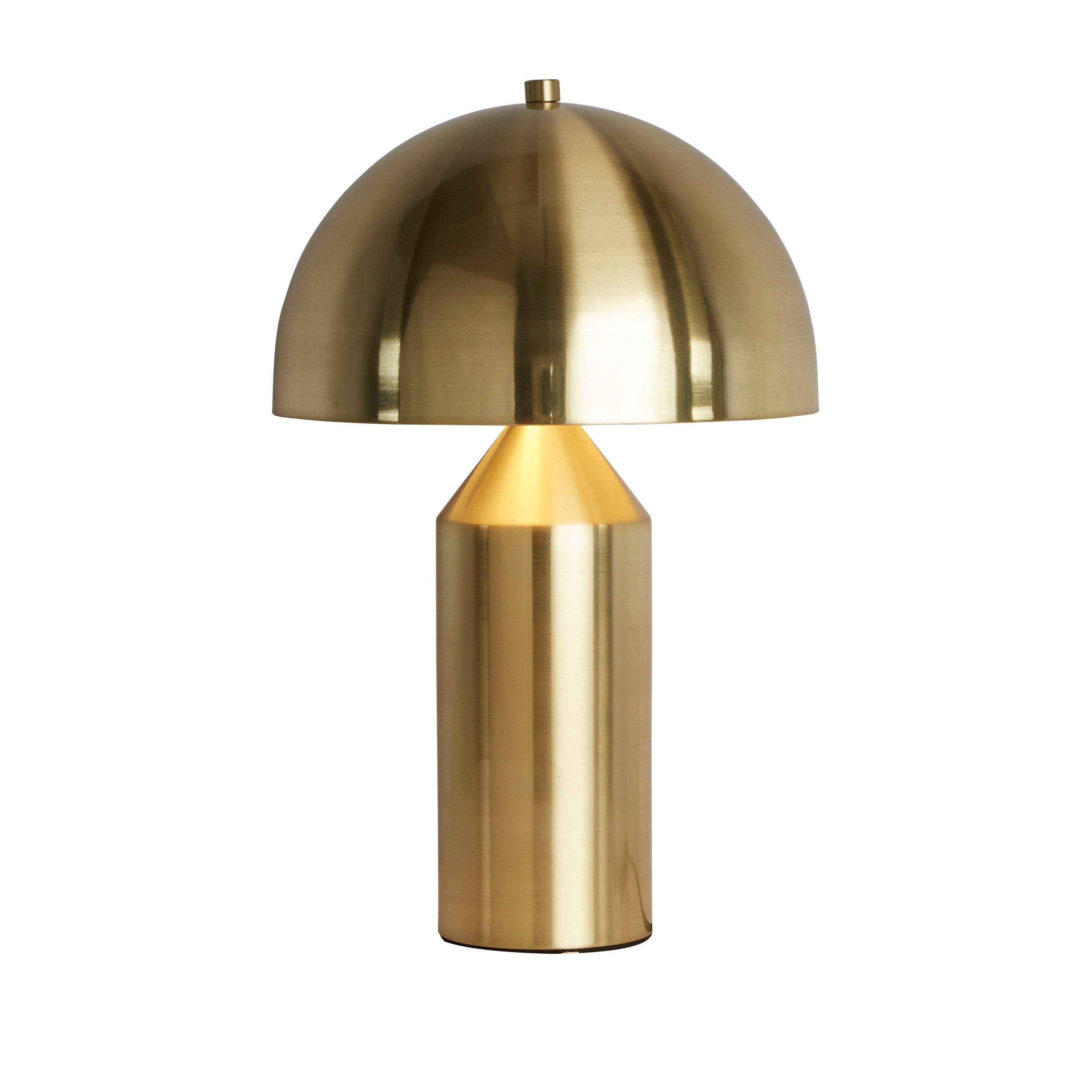 Brass - Lighting Collection - Satin Brass Dome Table Lamp - 2