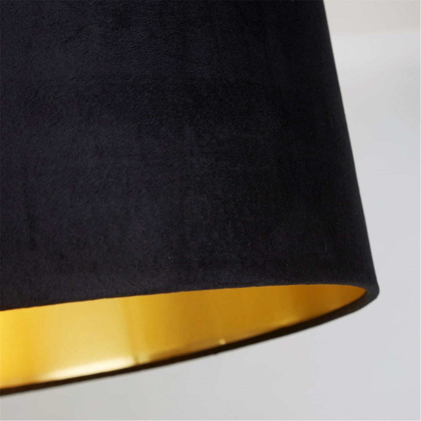 Black - Lighting Collection - BLACK VELVET & BRUSHED GOLD INNER SHADE (D50cm) - 2
