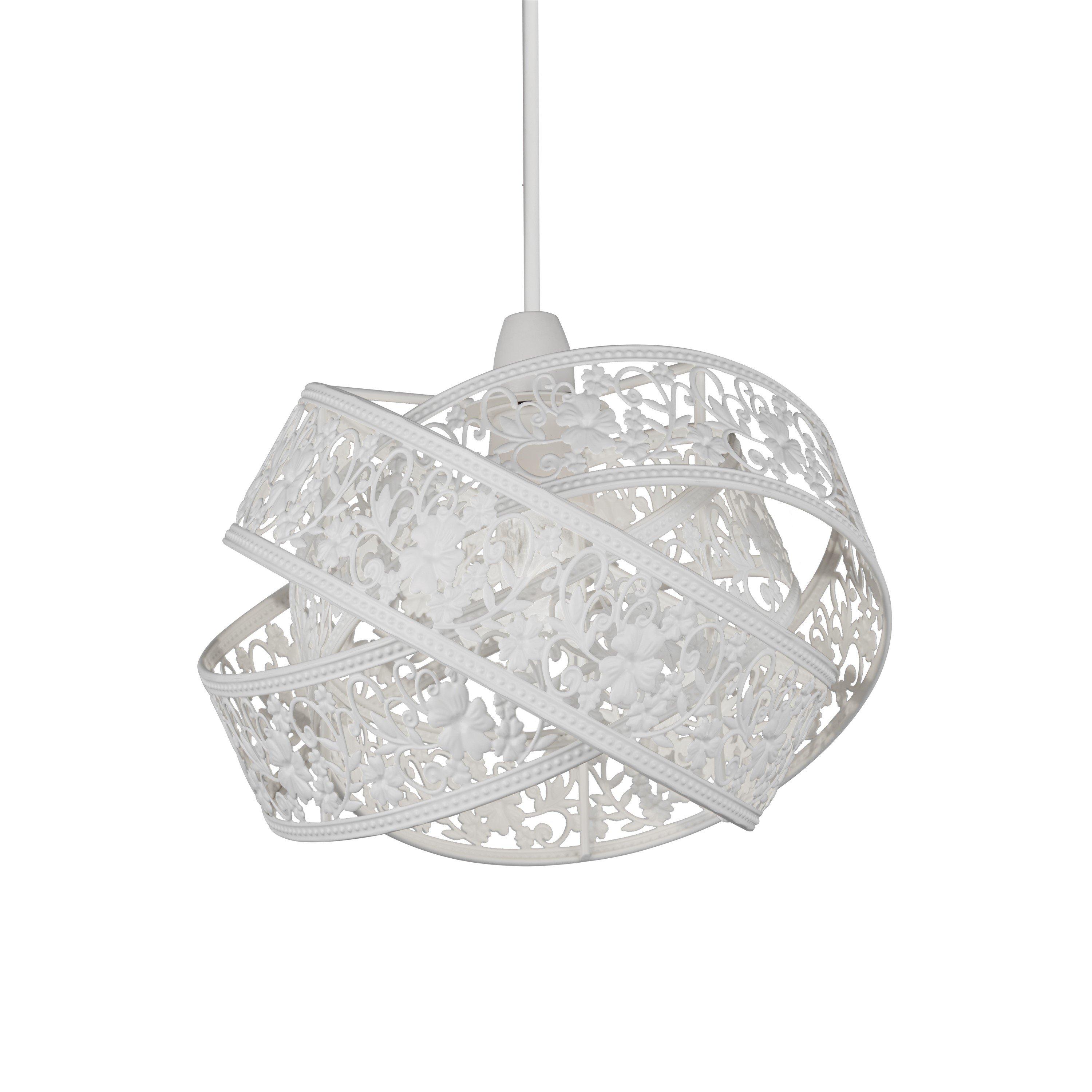 White - Lighting Collection - Matt White 3 Layer Ball Fretwork Shade - 3