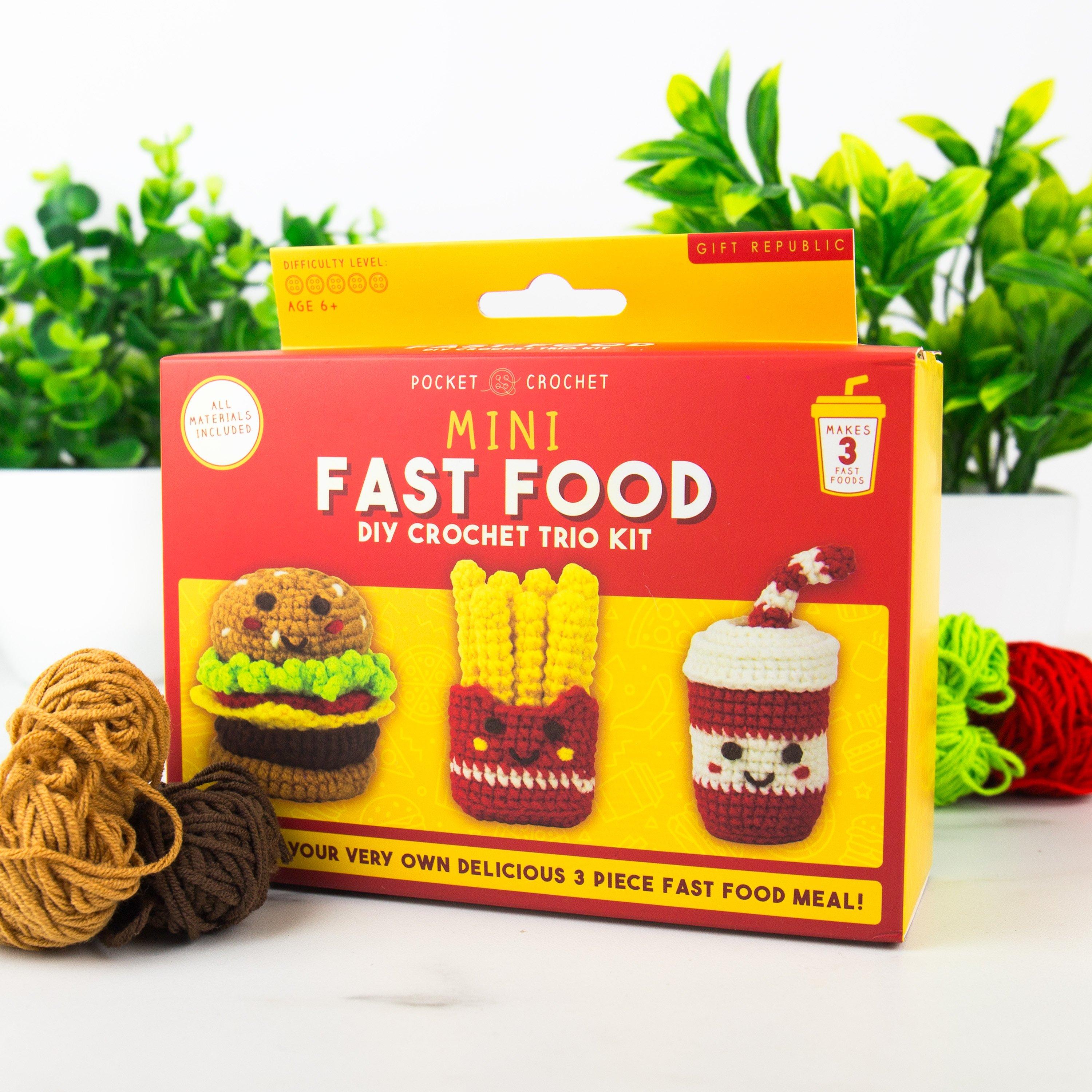 Brown - Gift Republic - Mini Fast Food DIY Crochet Trio Kit - 1