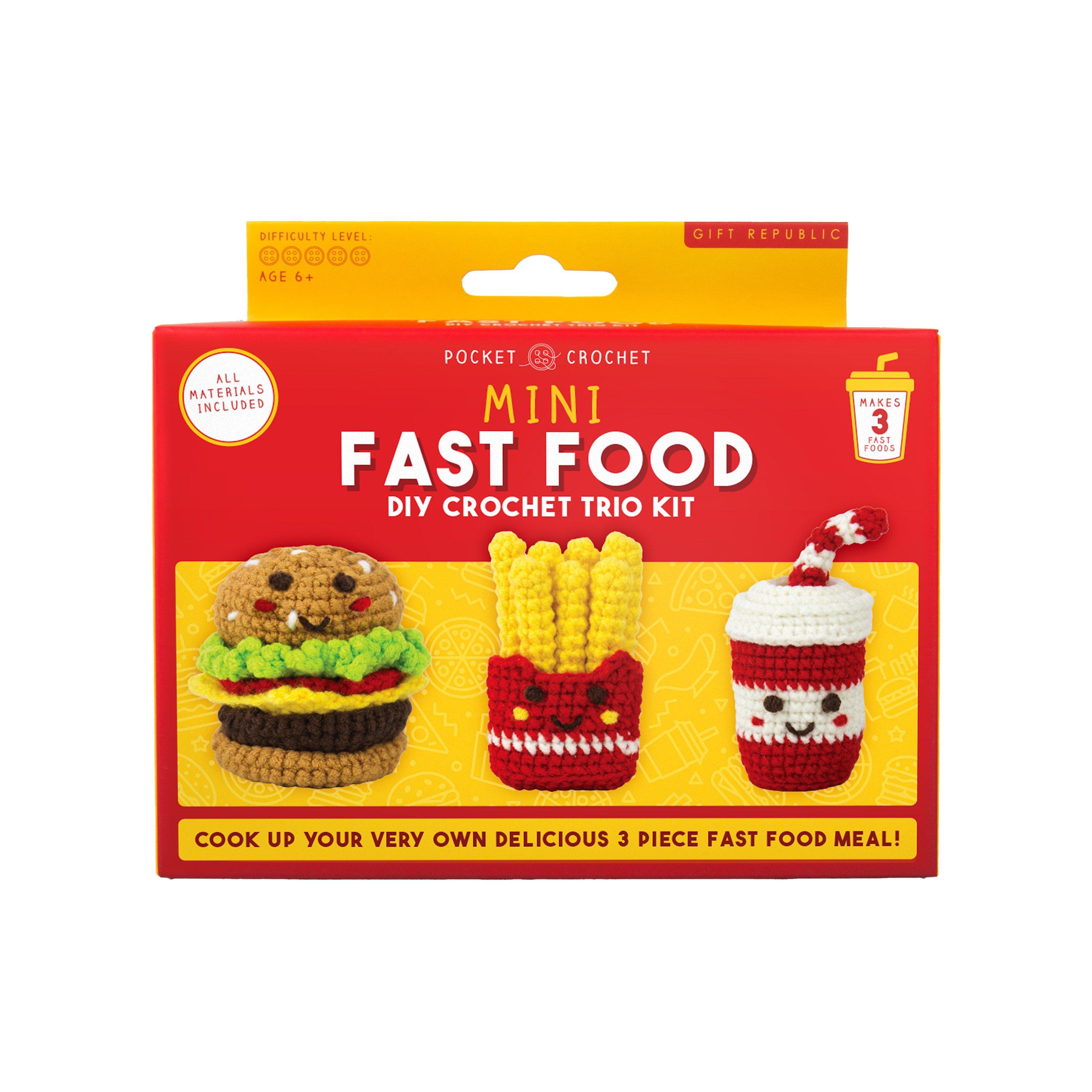 Brown - Gift Republic - Mini Fast Food DIY Crochet Trio Kit - 2