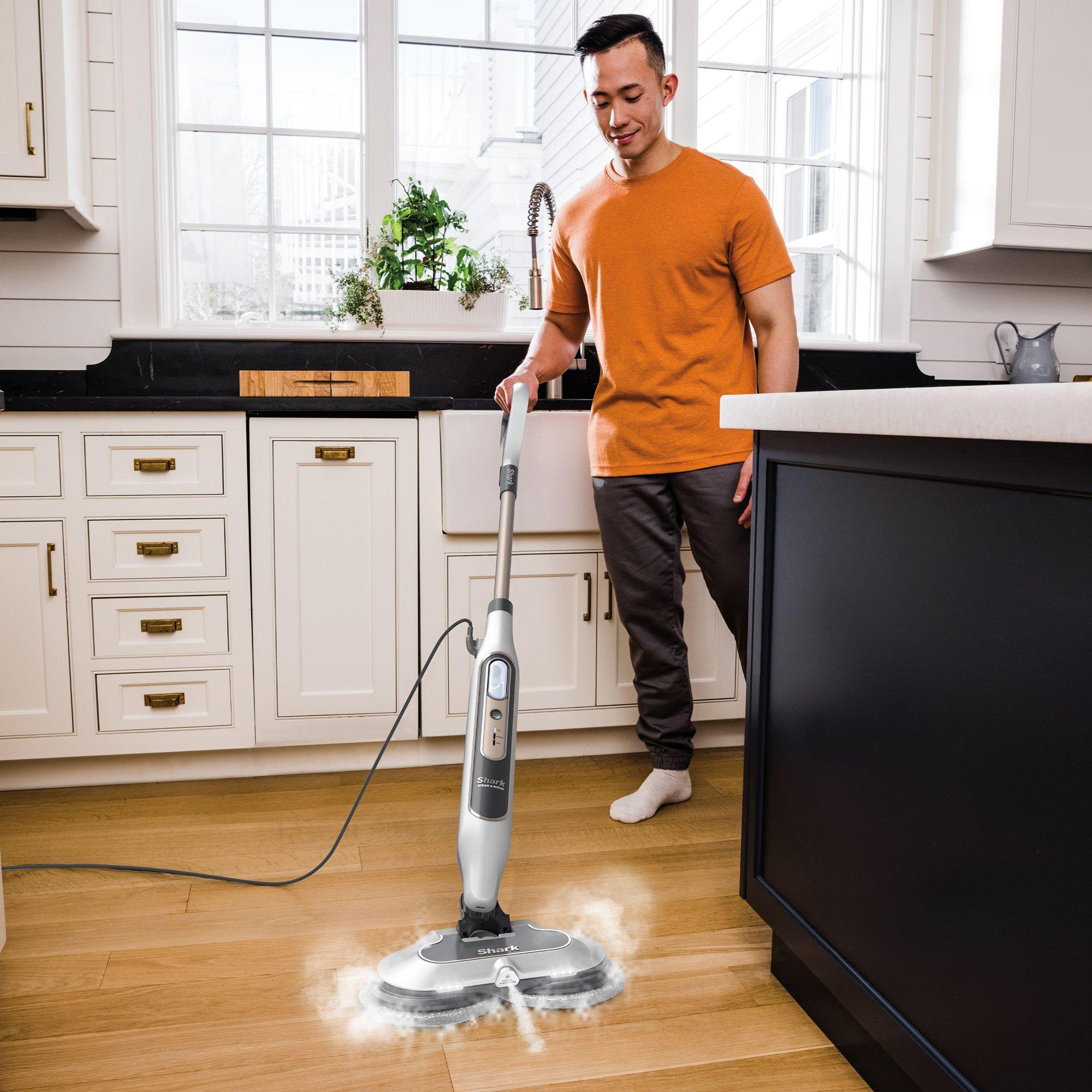 White - Shark - Steam & Scrub Automatic Steam Mop + Steam Blaster - 6