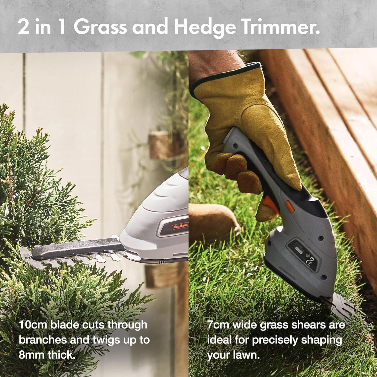 Grey - VonHaus - VonHaus 3.6V 2 In 1 Cordless Trimmer & Edger - 2