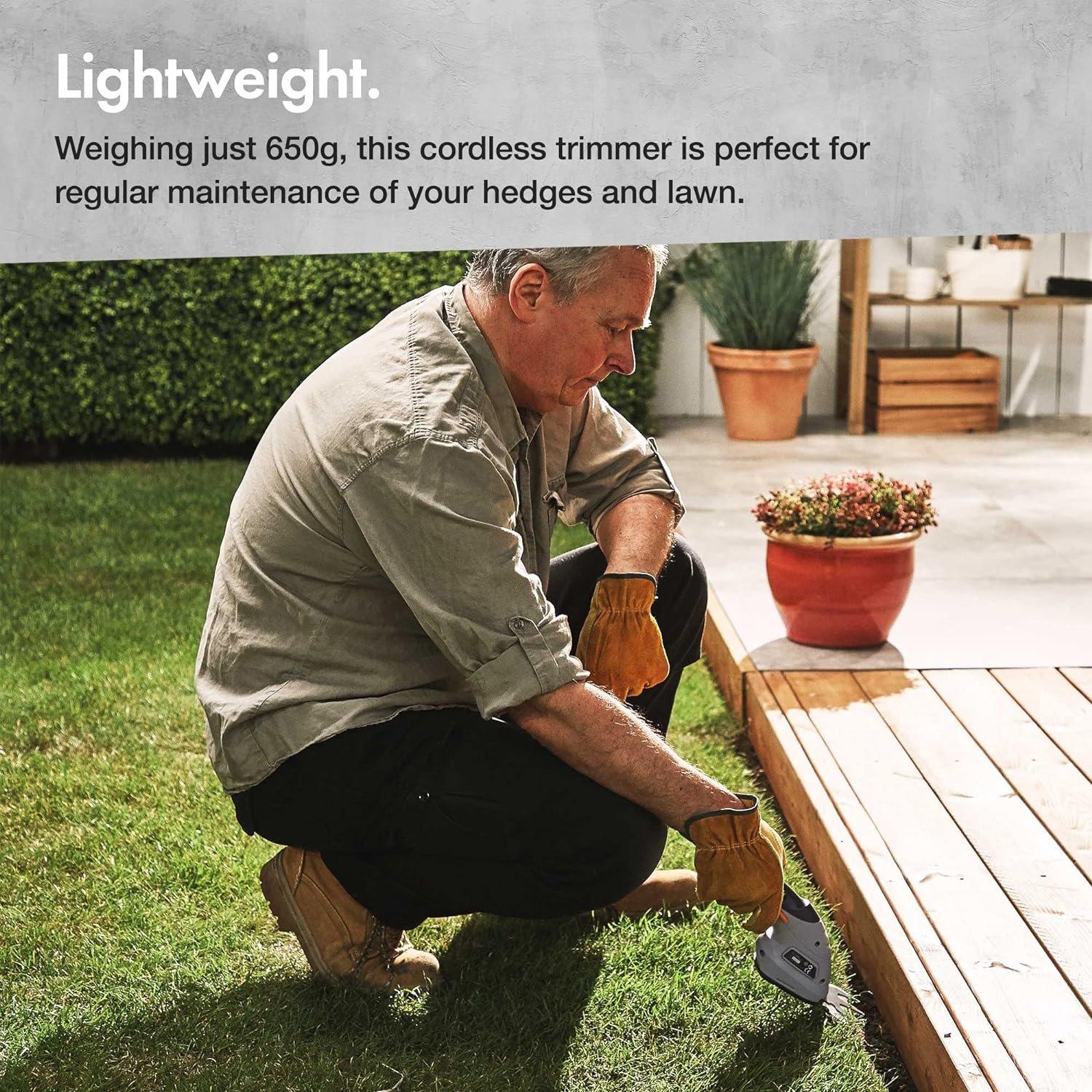 Grey - VonHaus - VonHaus 3.6V 2 In 1 Cordless Trimmer & Edger - 5