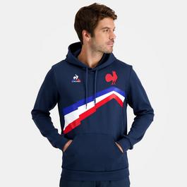 Le Coq Sportif LCS FFR France Rugby Graphic Hooded Sweatshirt