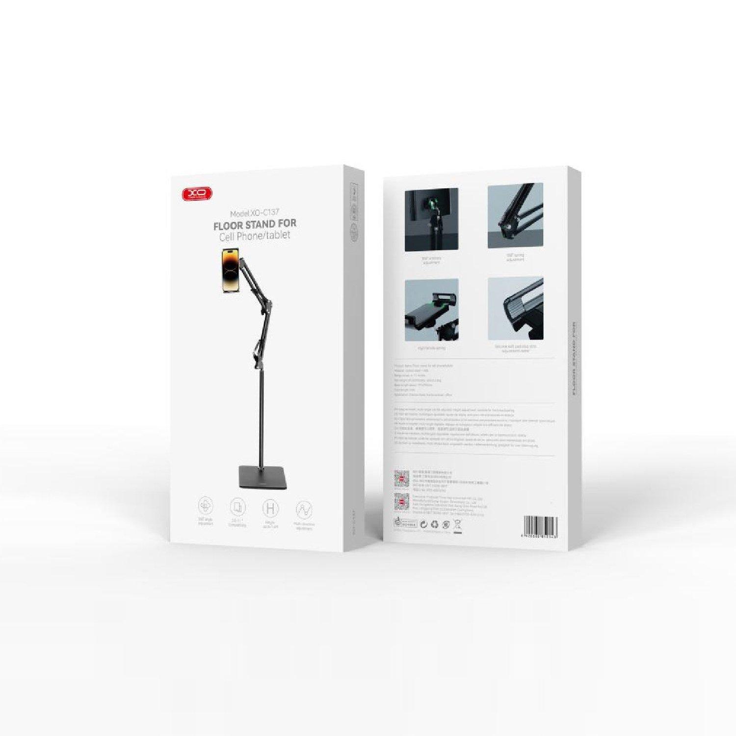 Black - XO - XO - Metal Floor-Standing Device Holder - Black - 2