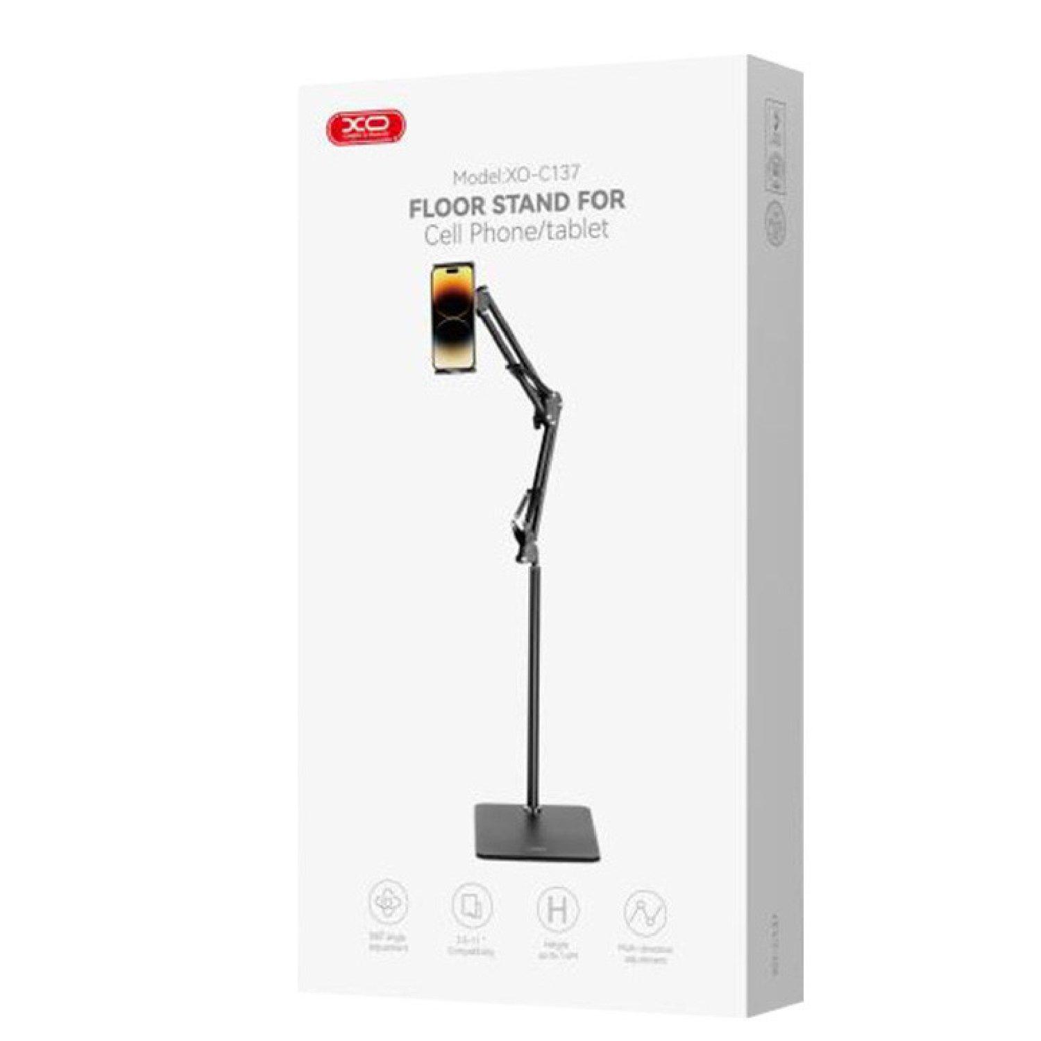 Black - XO - XO - Metal Floor-Standing Device Holder - Black - 4