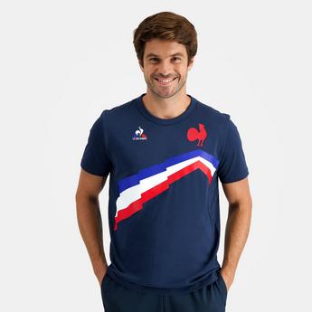 Le Coq Sportif LCS FFR France Rugby Graphic T-Shirt