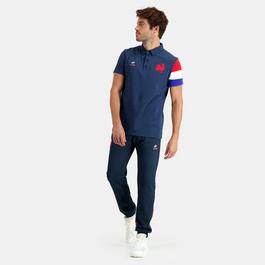 Le Coq Sportif LCS FFR France Rugby Players Polo Shirt