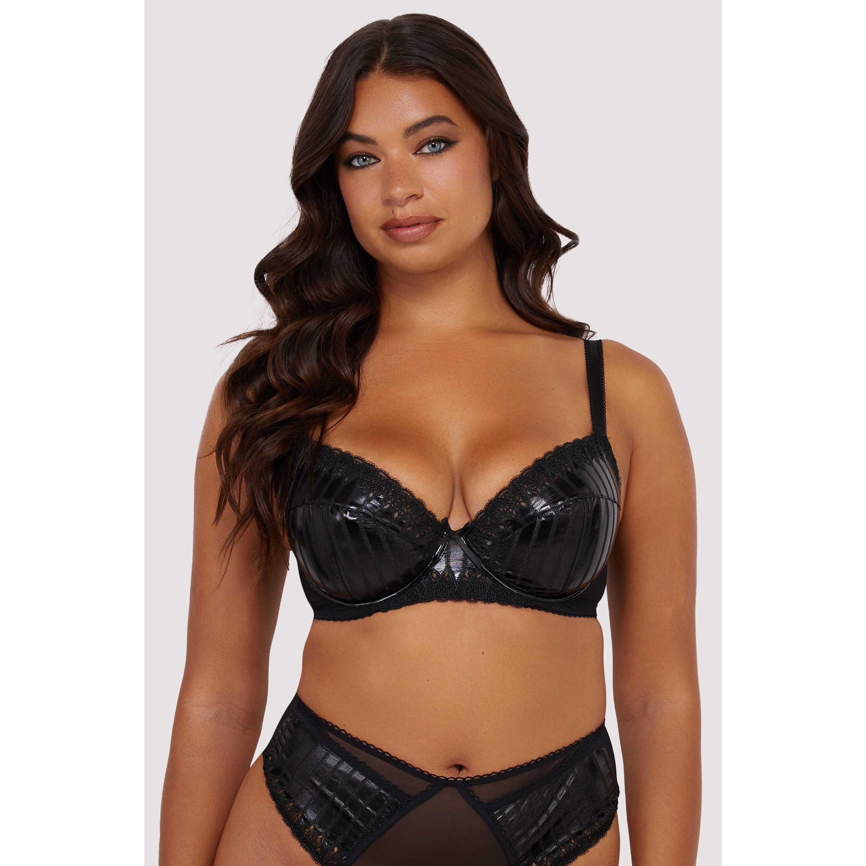 Black - Playful Promises - Jacinda Embroidered Dd+ Bra - 1