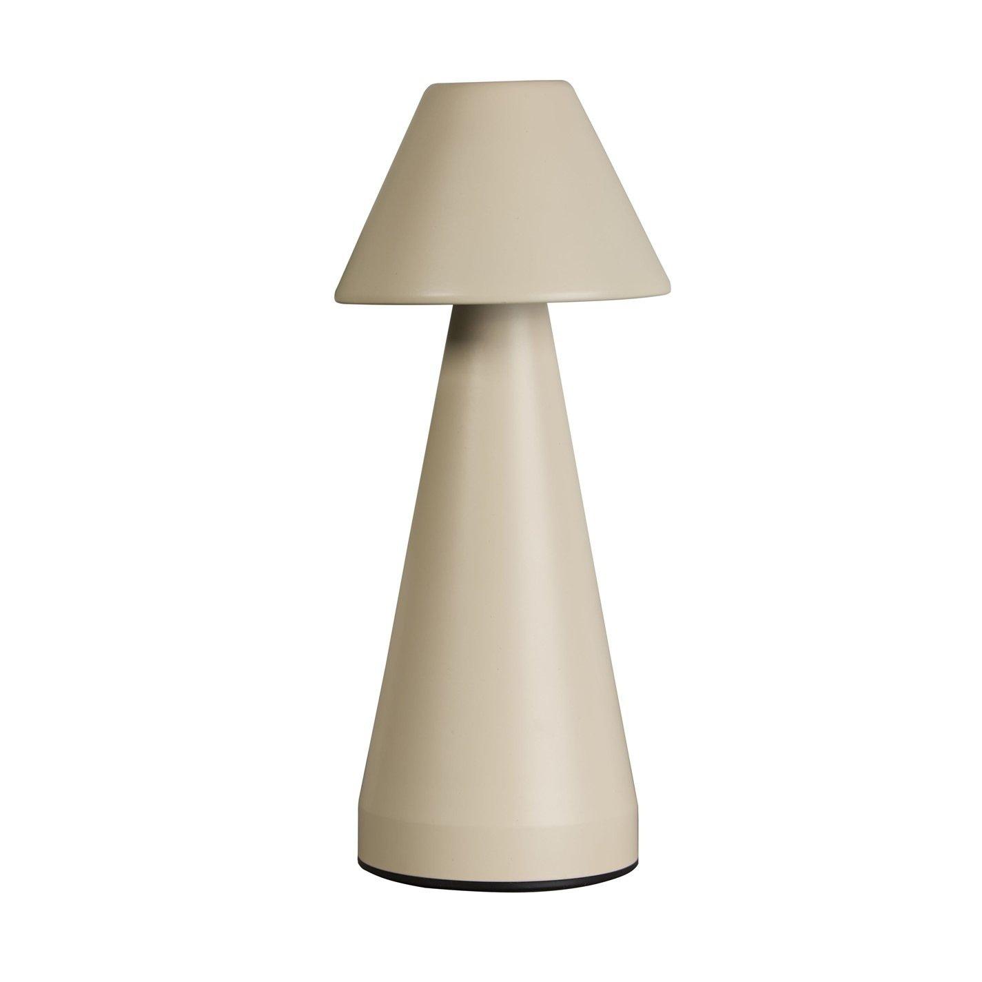 Cream And White - Lighting Collection - Rechargeable Cream Cone Table Lamp - 2