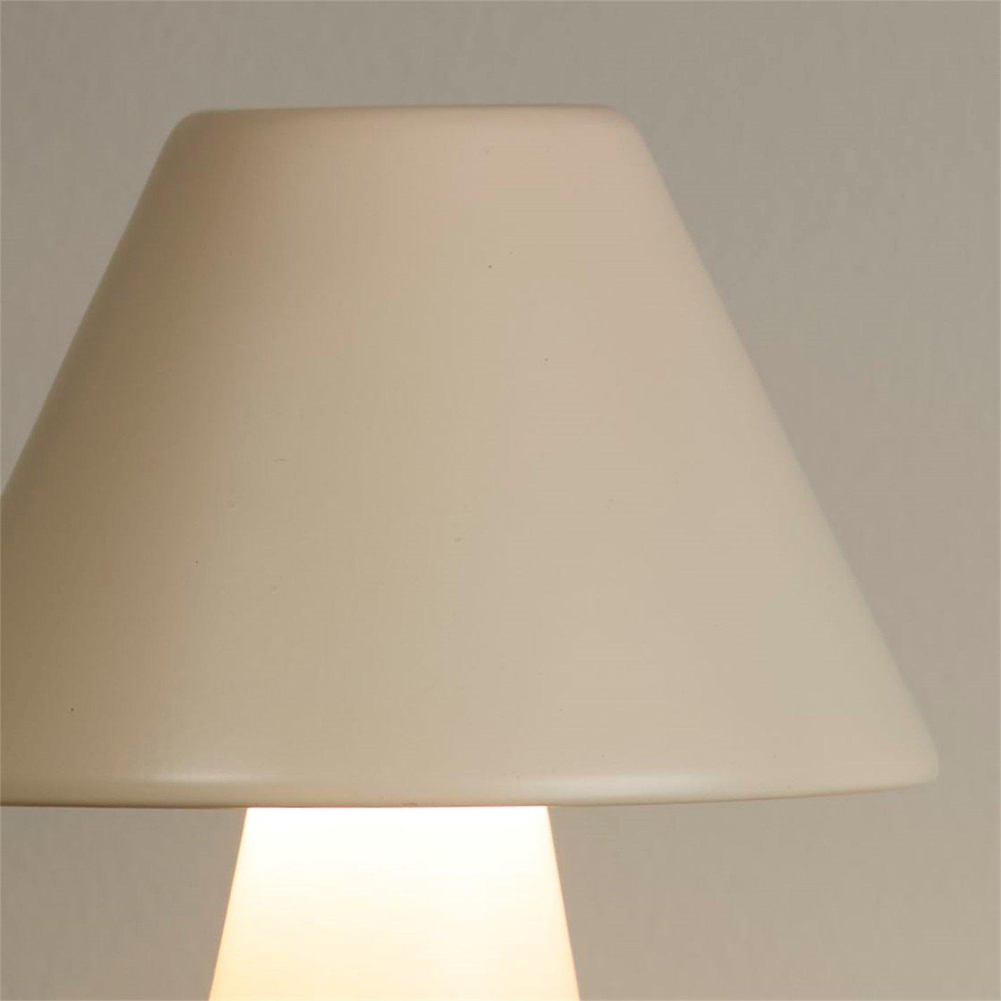 Cream And White - Lighting Collection - Rechargeable Cream Cone Table Lamp - 3