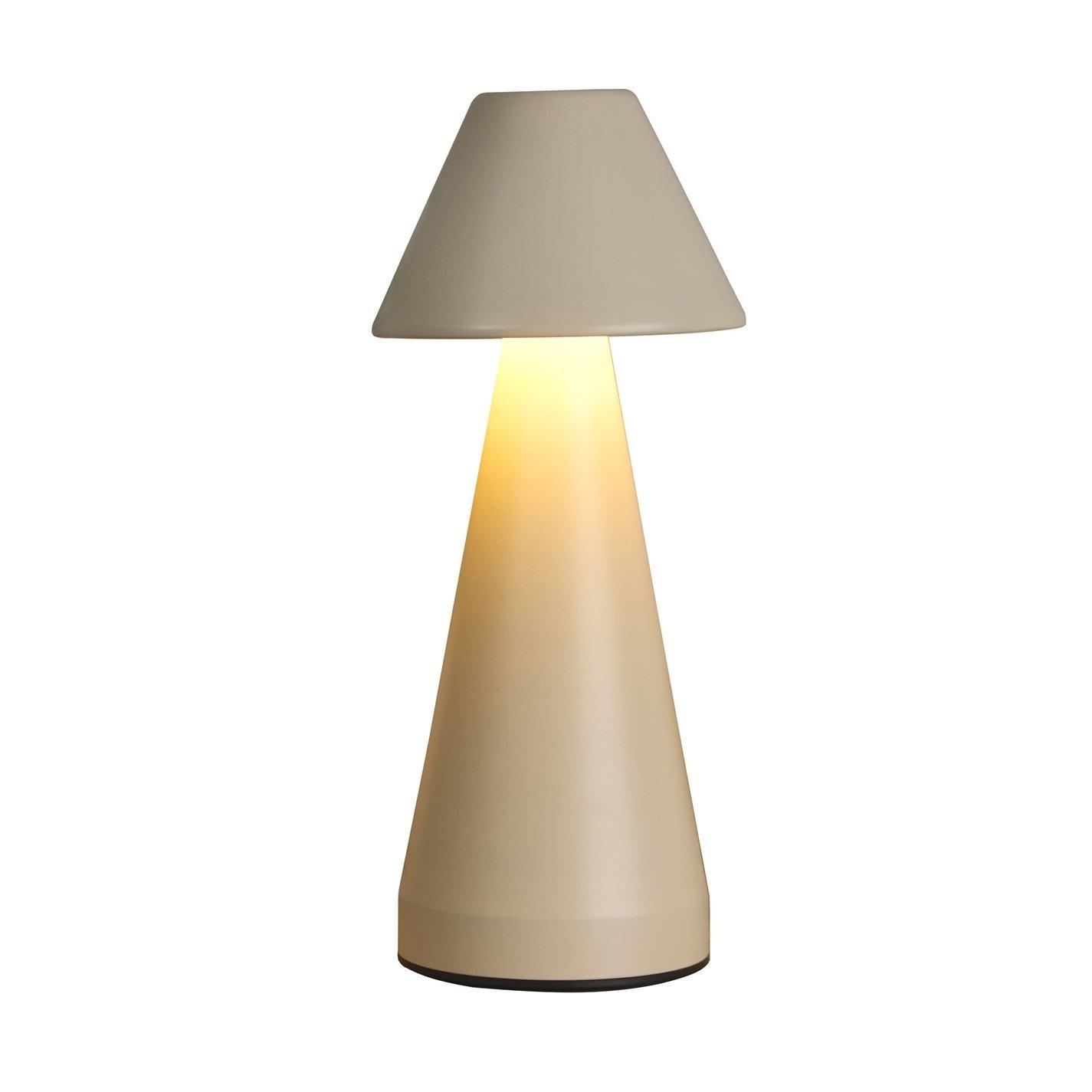 Cream And White - Lighting Collection - Rechargeable Cream Cone Table Lamp - 4