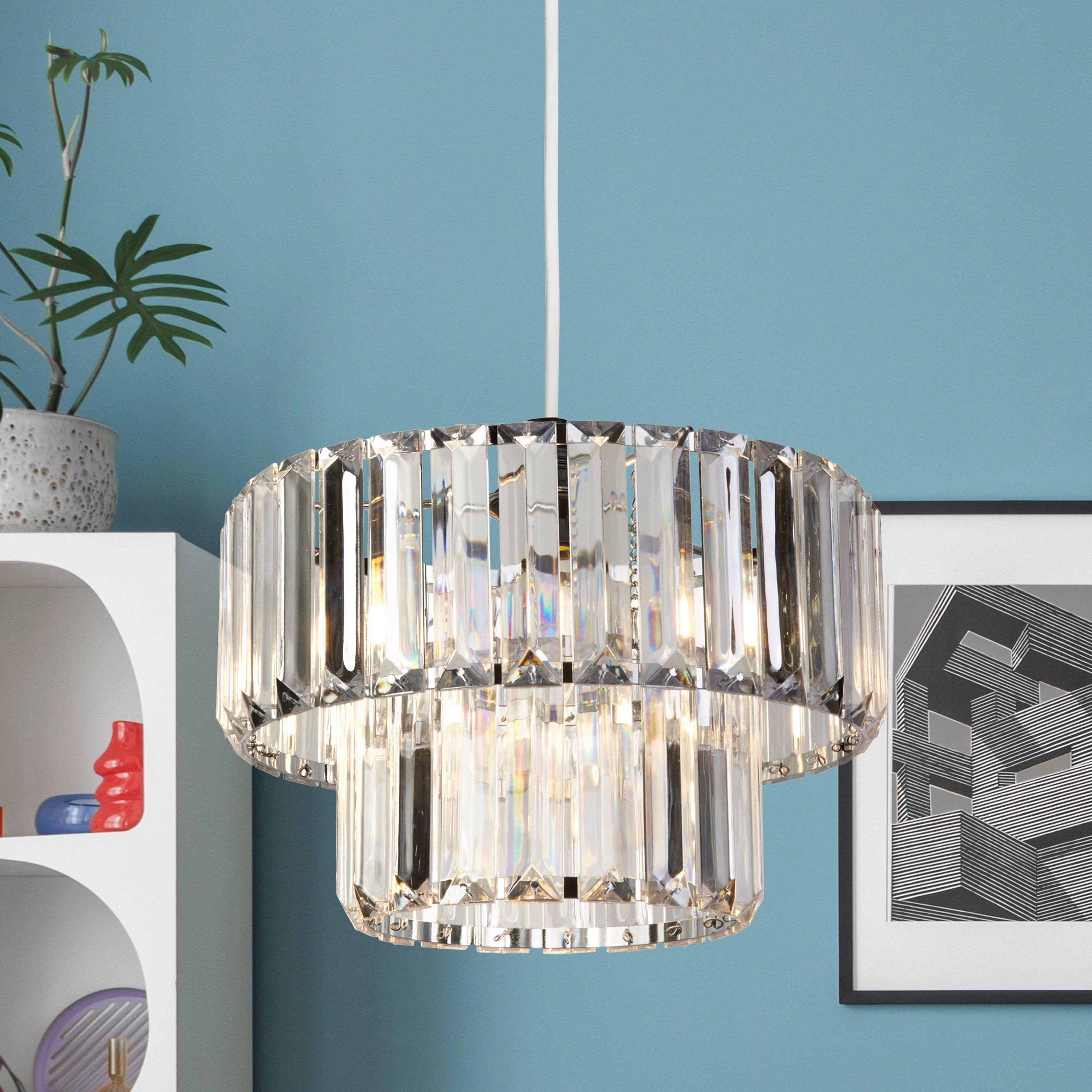 Lighting Collection  And Clear Non-Elec Shade Chrome