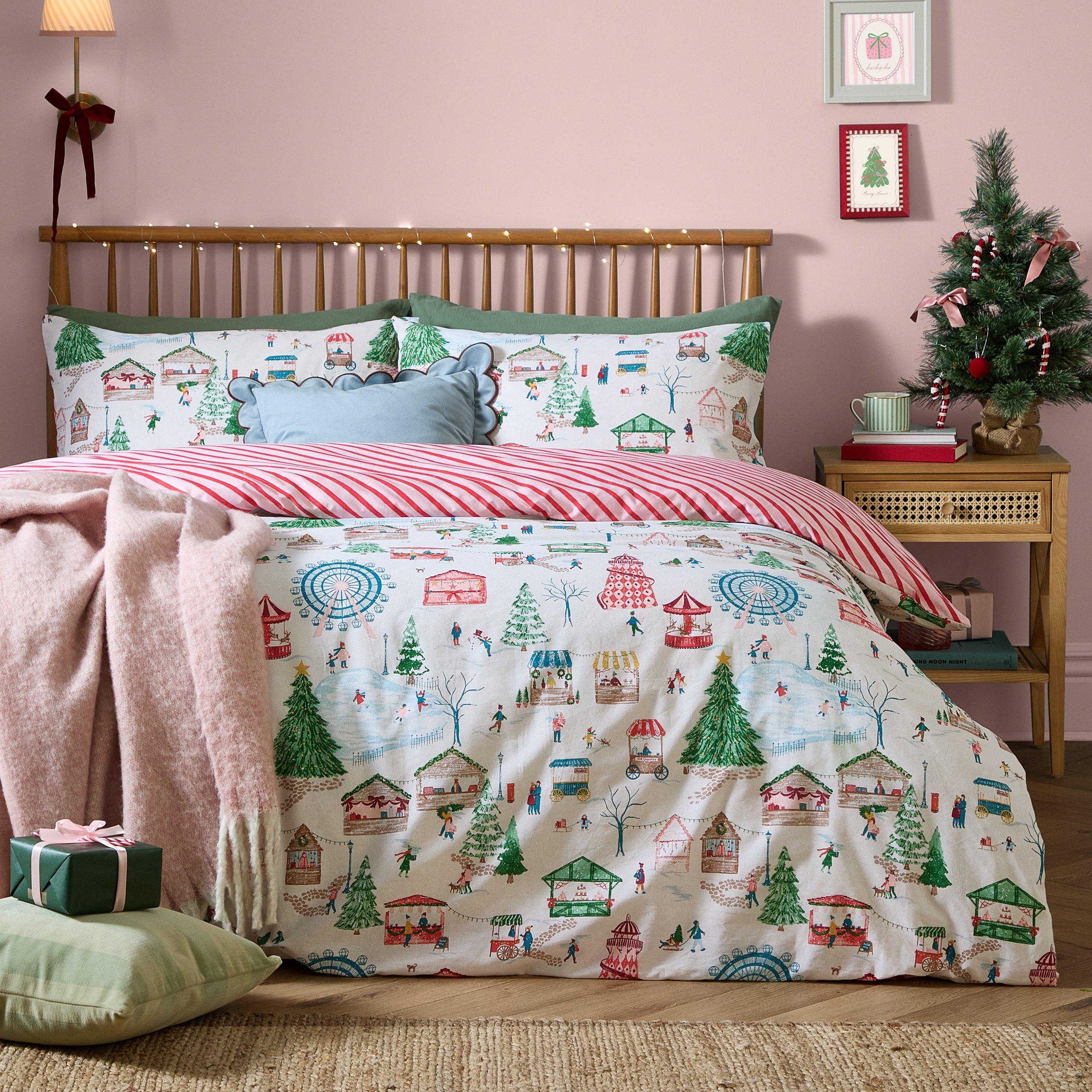 Multi - Furn - Winter Wonderland Reversible Christmas Duvet Sets - 1