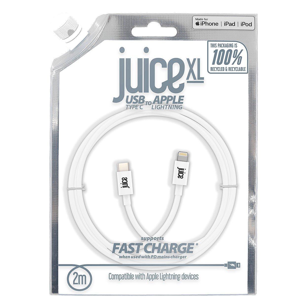 Elektronik - JUICE - USB C Lightning Charge&Sync Cable 2M White - 5