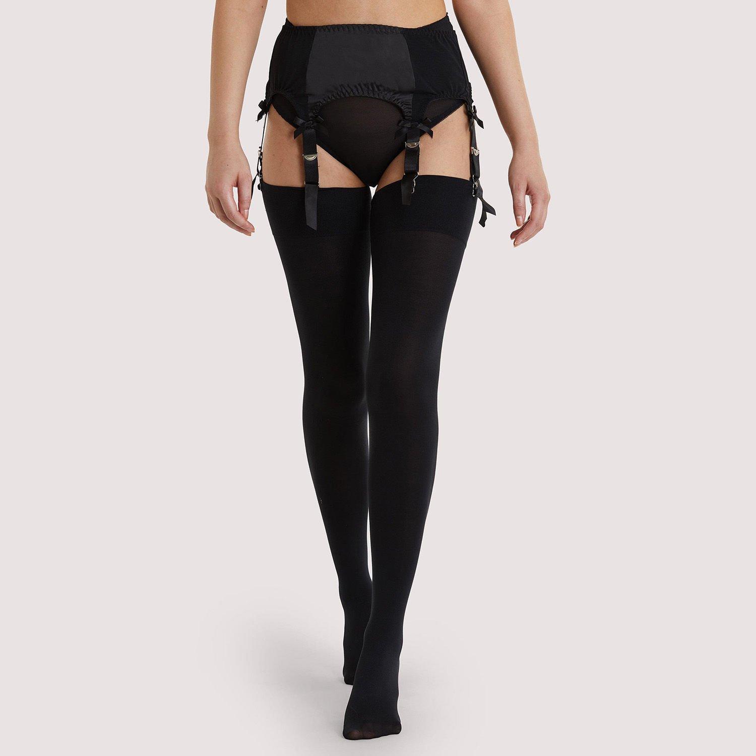Black - Playful Promises - Fringe Stockings Black - 1