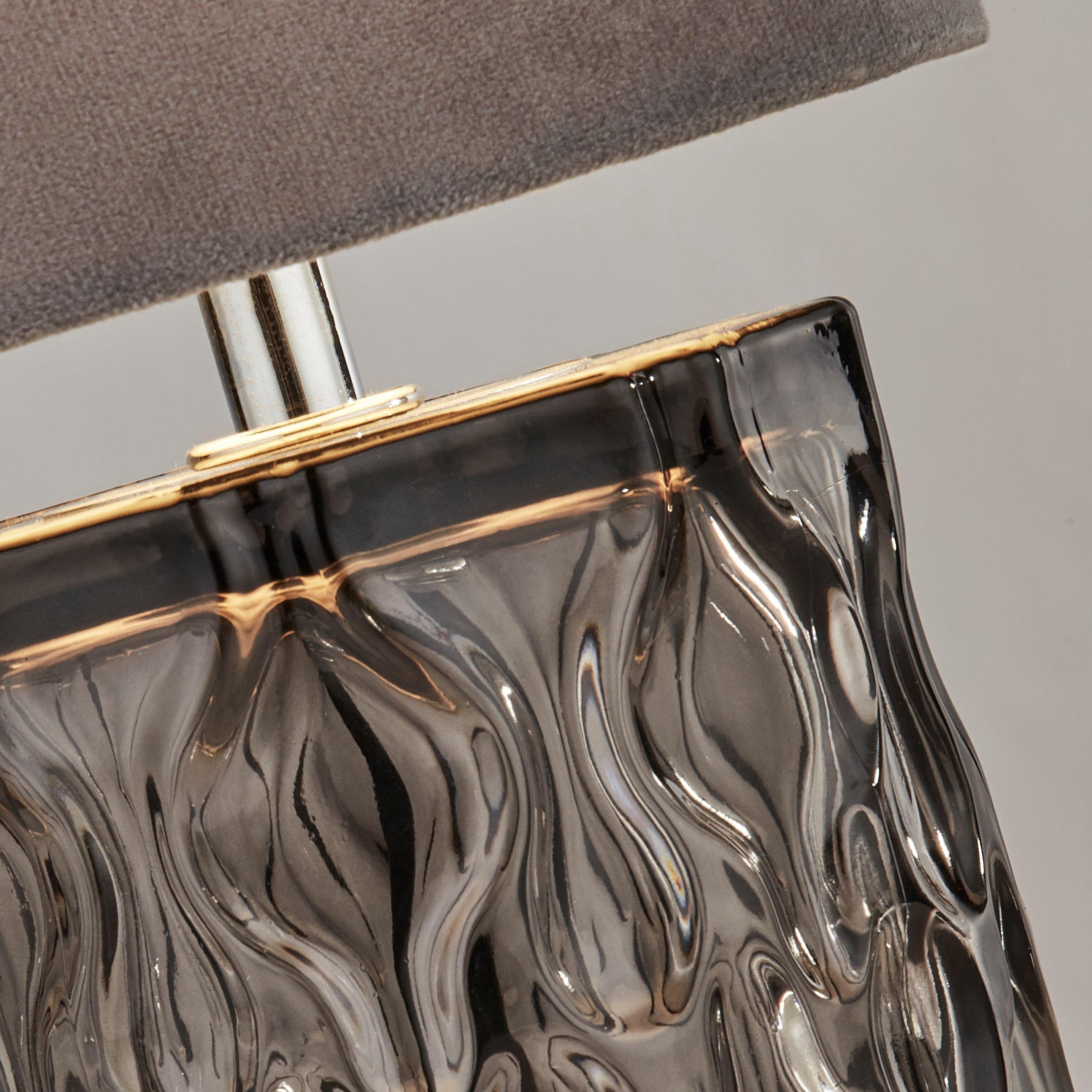 Smoked - Lighting Collection - Smoked Glass Table Lamp - 4
