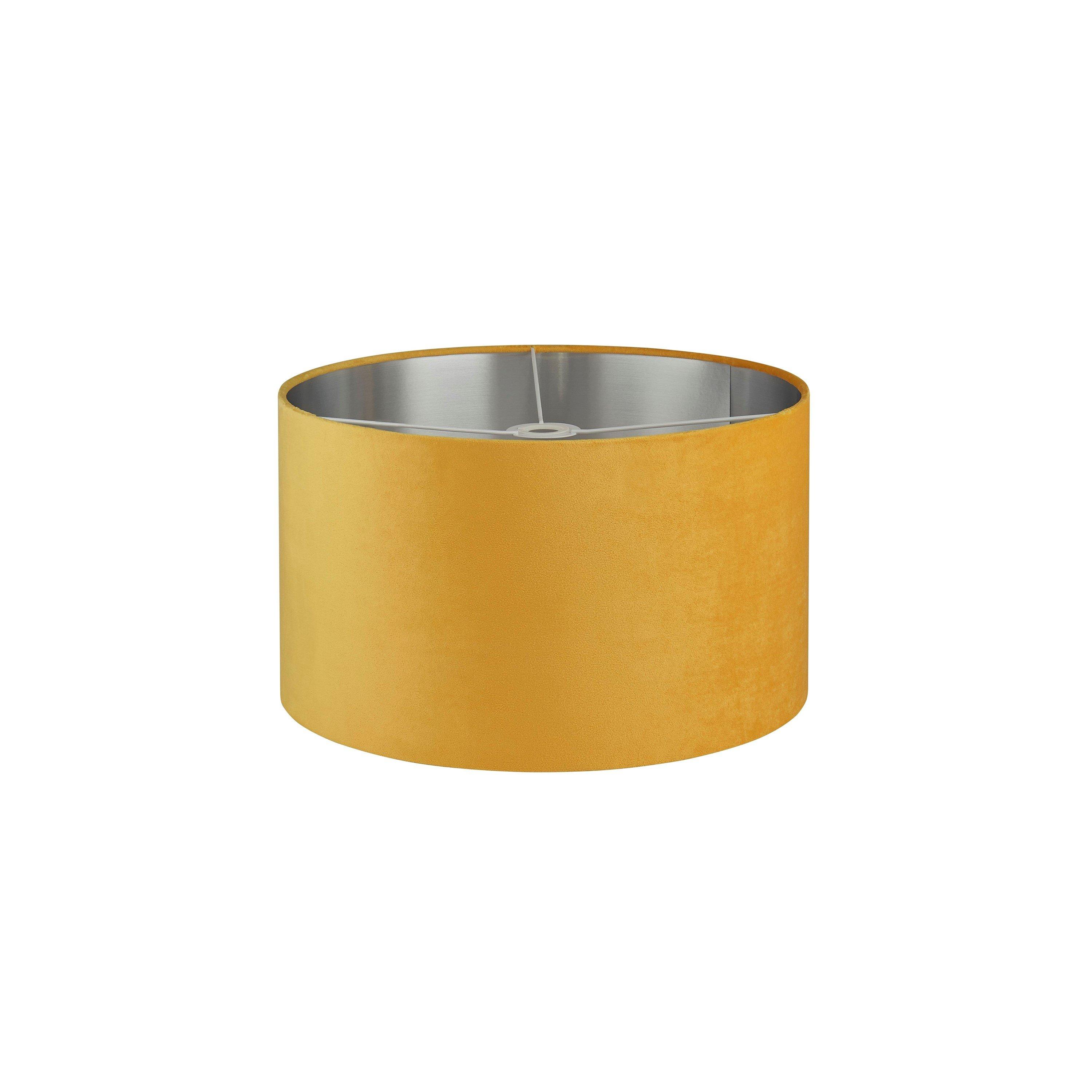Ochre - Lighting Collection - OCHRE VELVET DRUM SHADE & SILVER INNER (D35cm) - 3