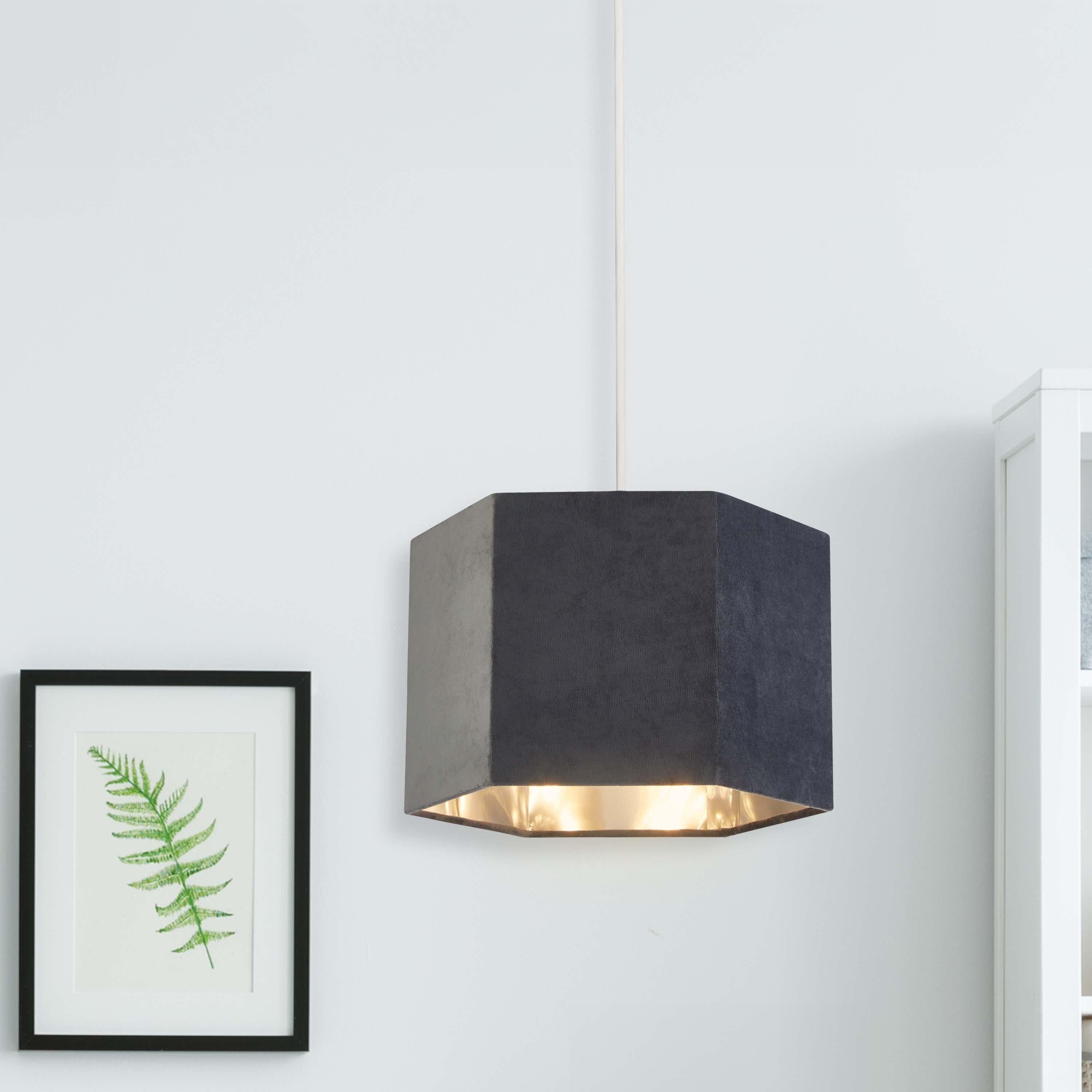 Grey - Lighting Collection - Grey Hexagon Shade - 1