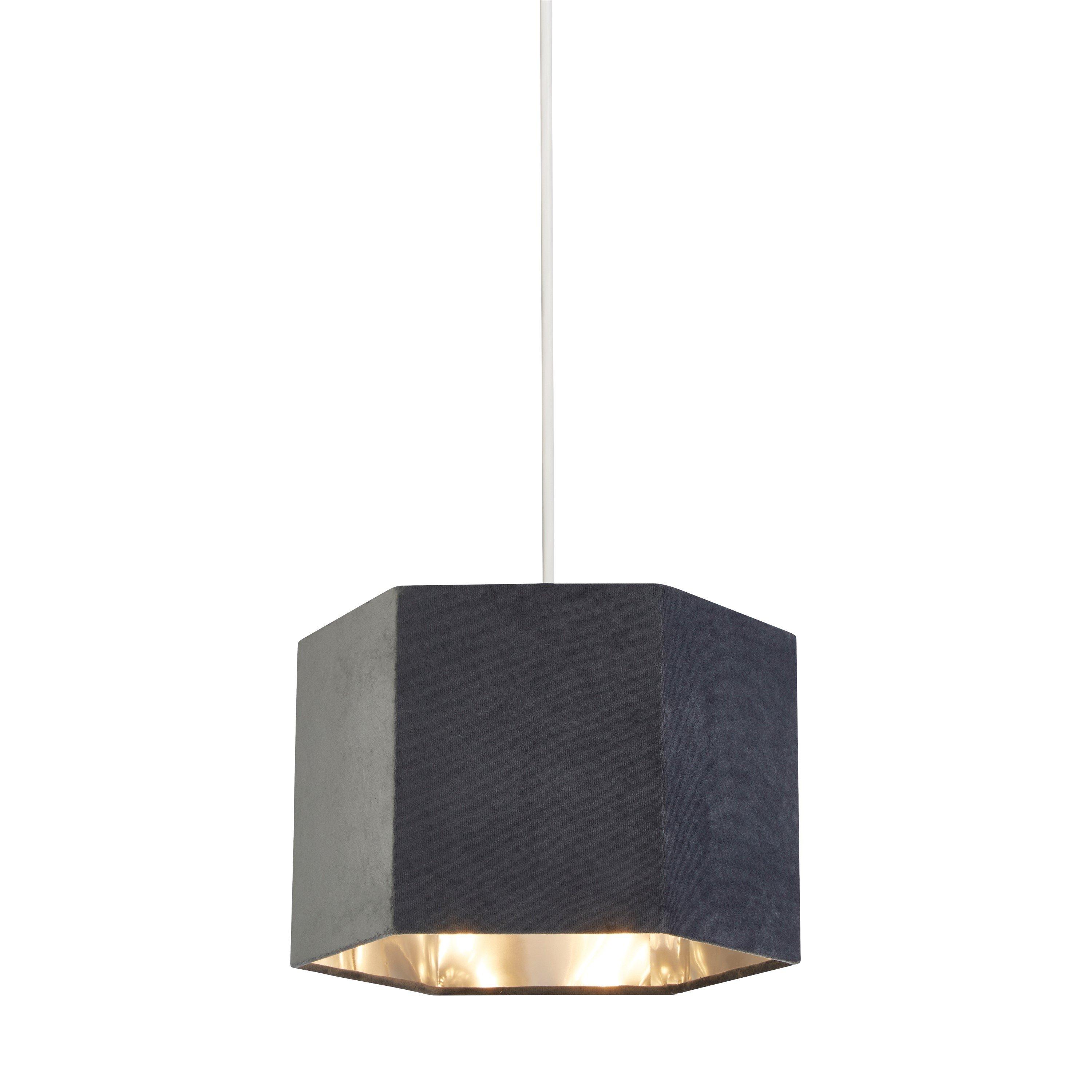 Grey - Lighting Collection - Grey Hexagon Shade - 2