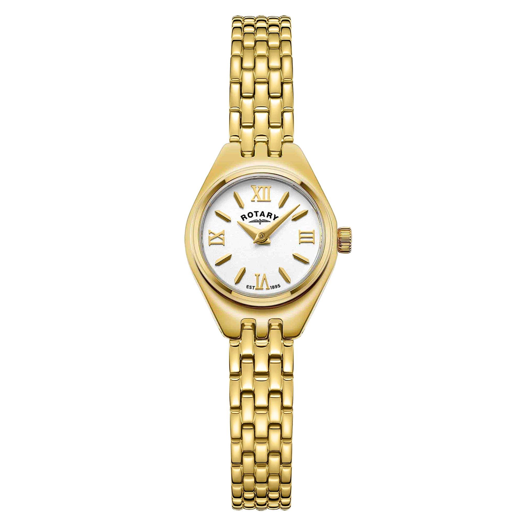 Gold - Rotary - Ladies Cocktail Gold SS Bracelet Watch - 1