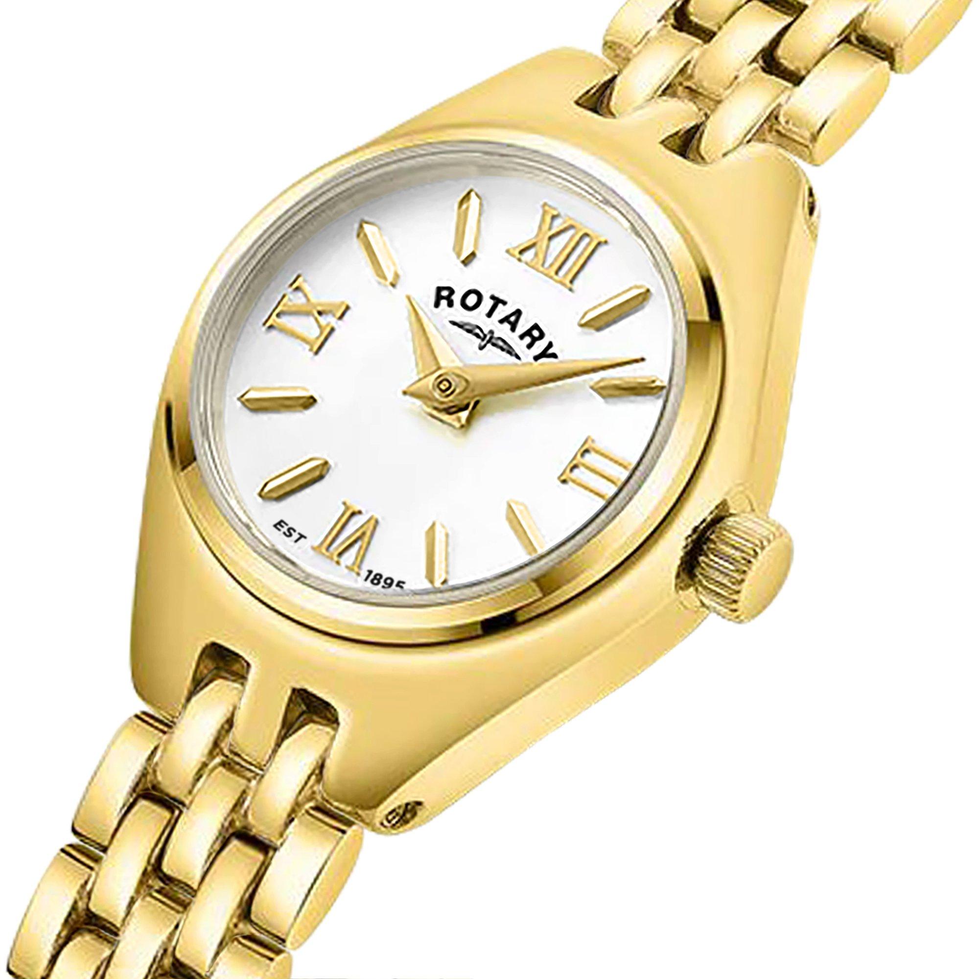 Gold - Rotary - Rotary Ladies Cocktail Gold SS Bracelet Watch - 2