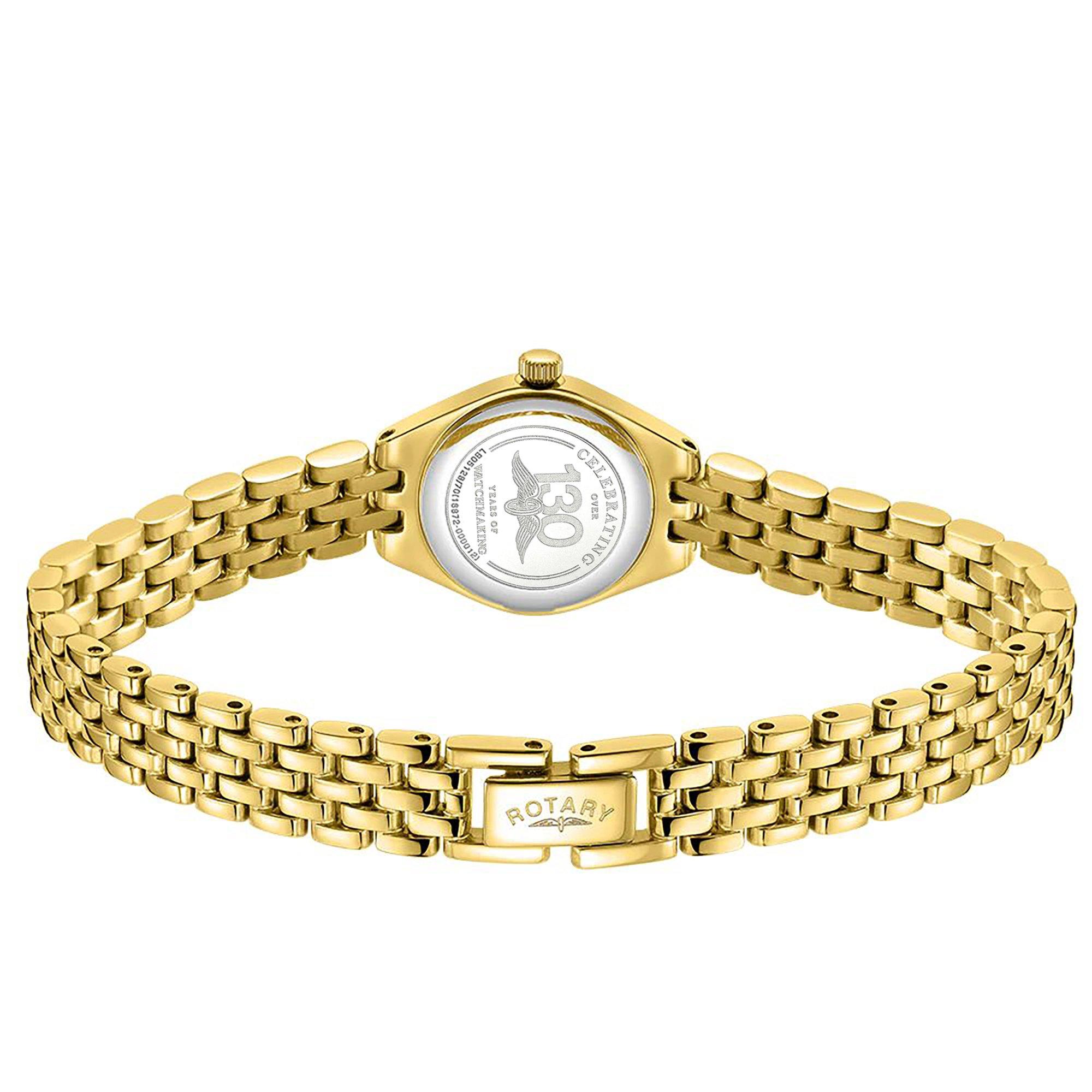 Gold - Rotary - Rotary Ladies Cocktail Gold SS Bracelet Watch - 4