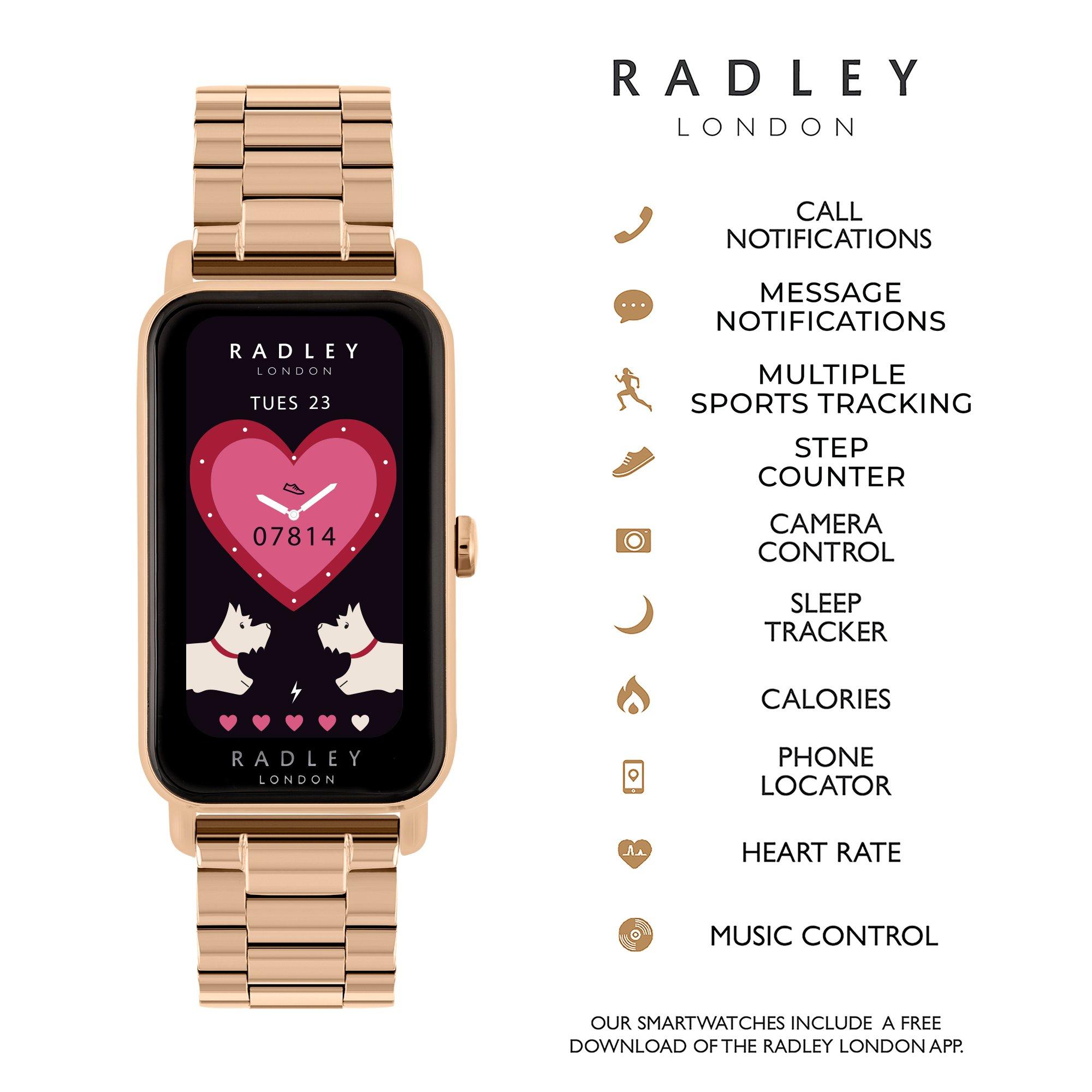 Gold - Radley - Radley Series 21 Rose Gold Smart Watch - 4