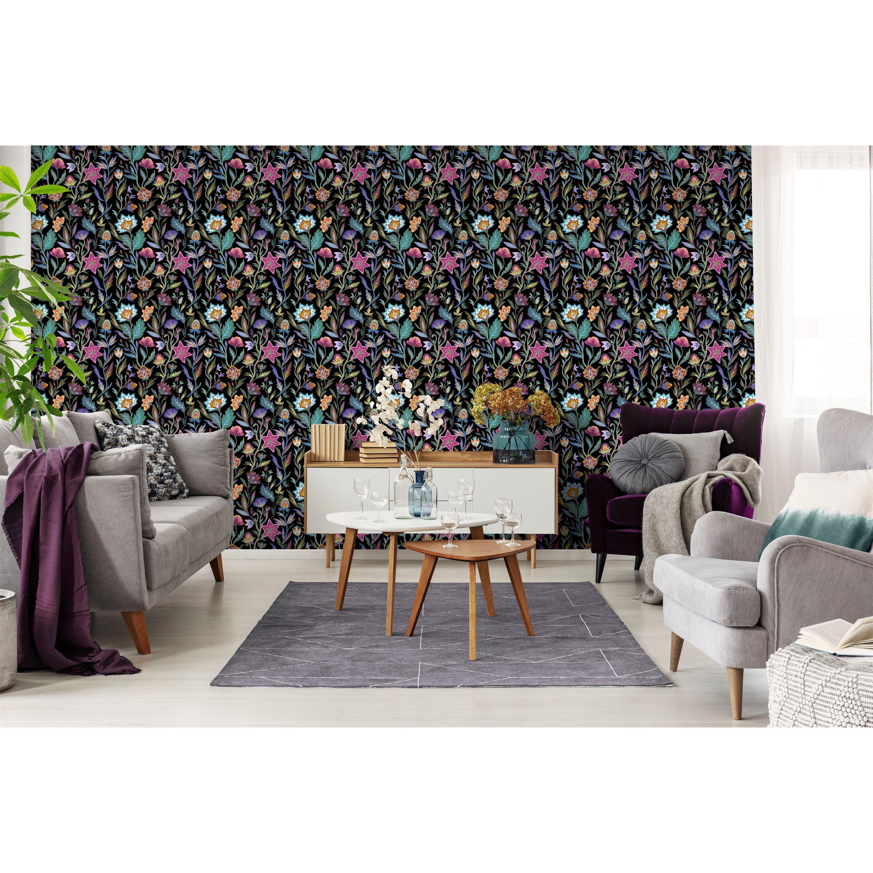 Black - Arthouse - Lush Paradise Black Wallpaper - 3