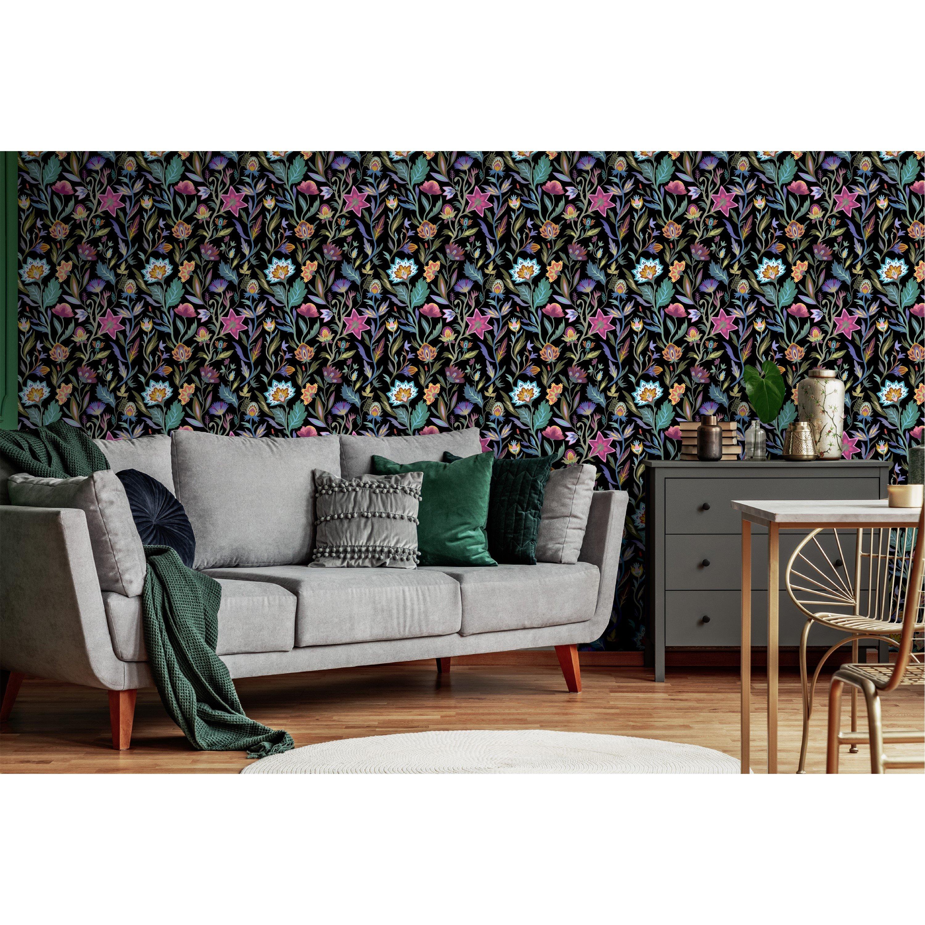 Black - Arthouse - Lush Paradise Black Wallpaper - 4