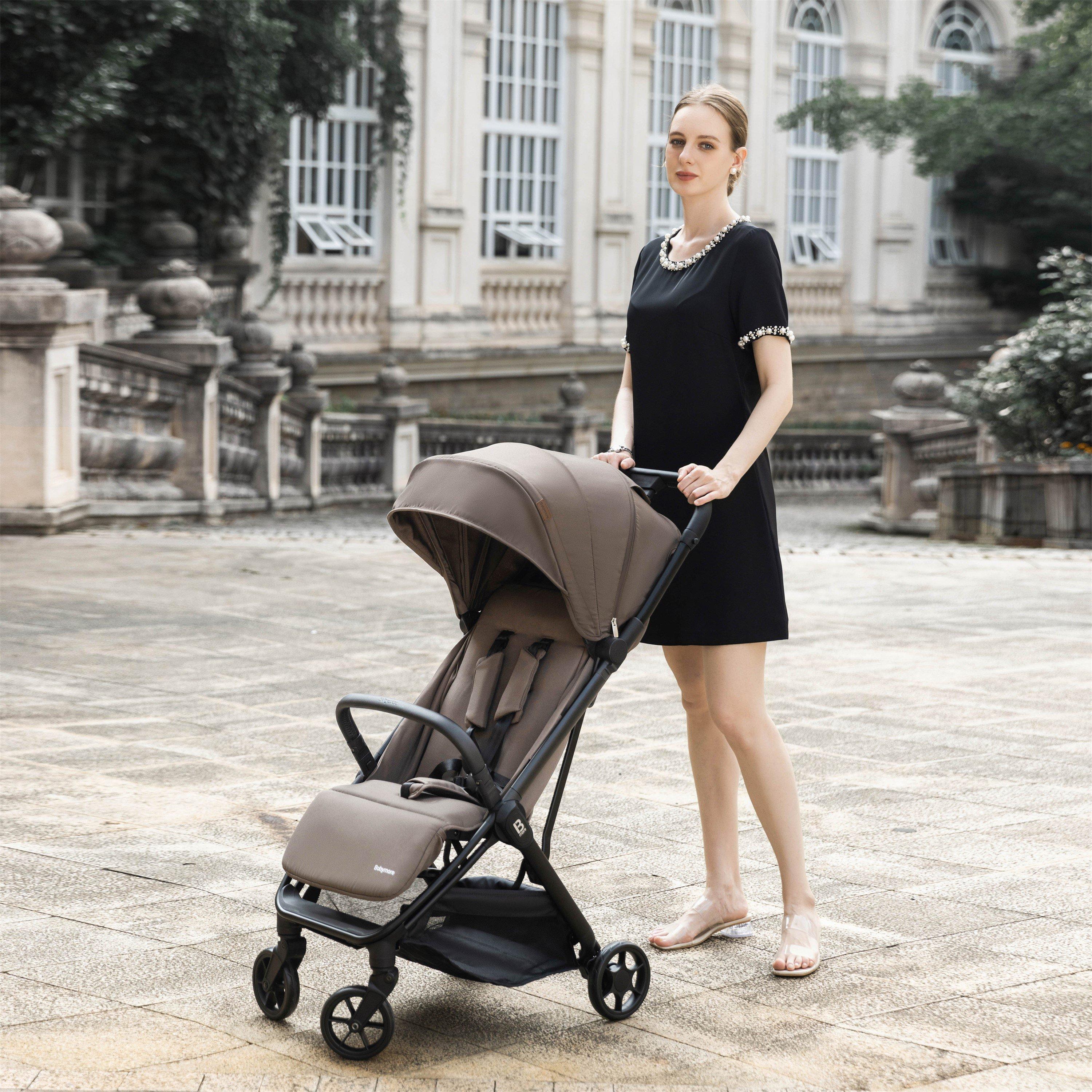 Chocolate - Babymore - Yara Compact Stroller - Chocolate - 2
