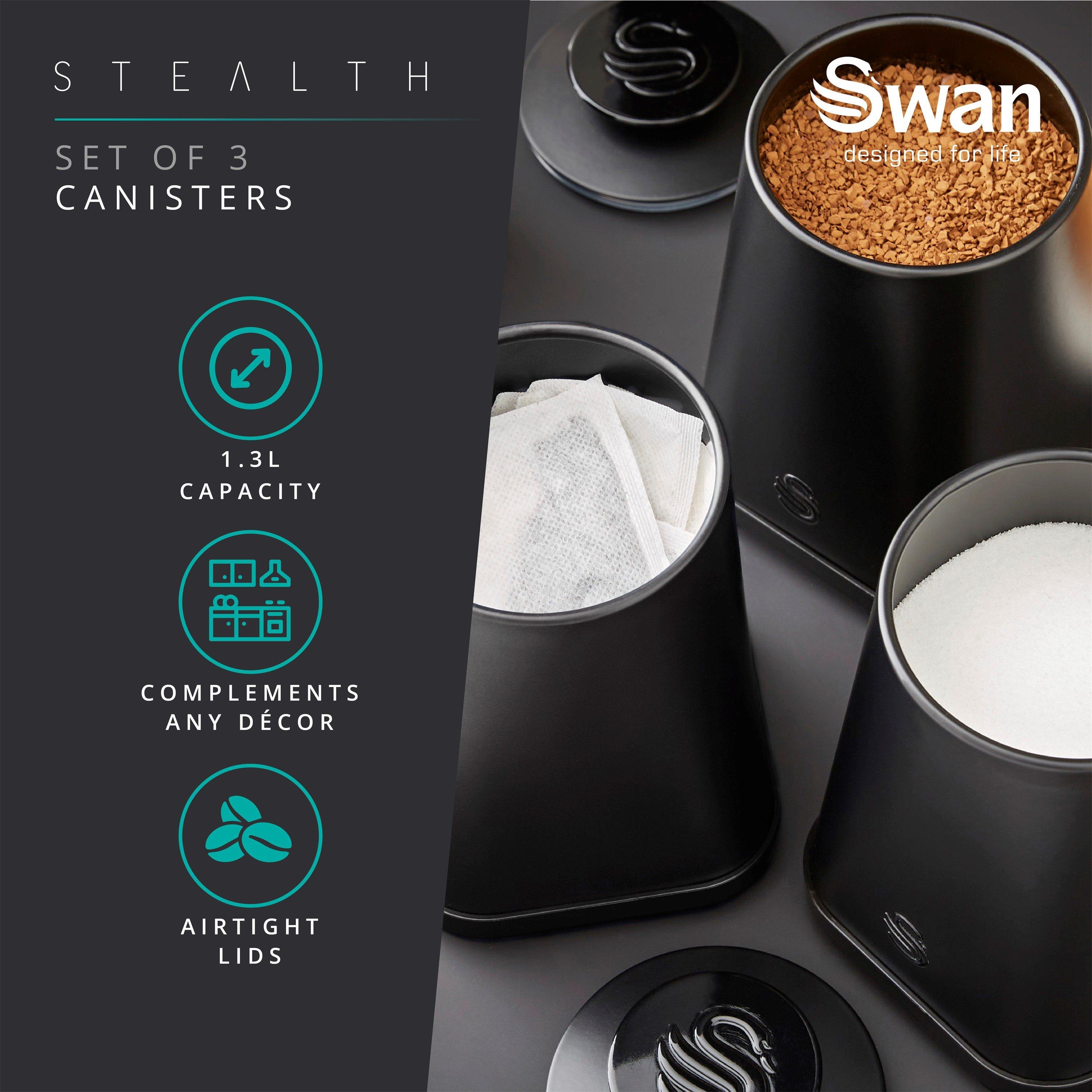 Black - Swan - Stealth Set of 3 Canisters - 3