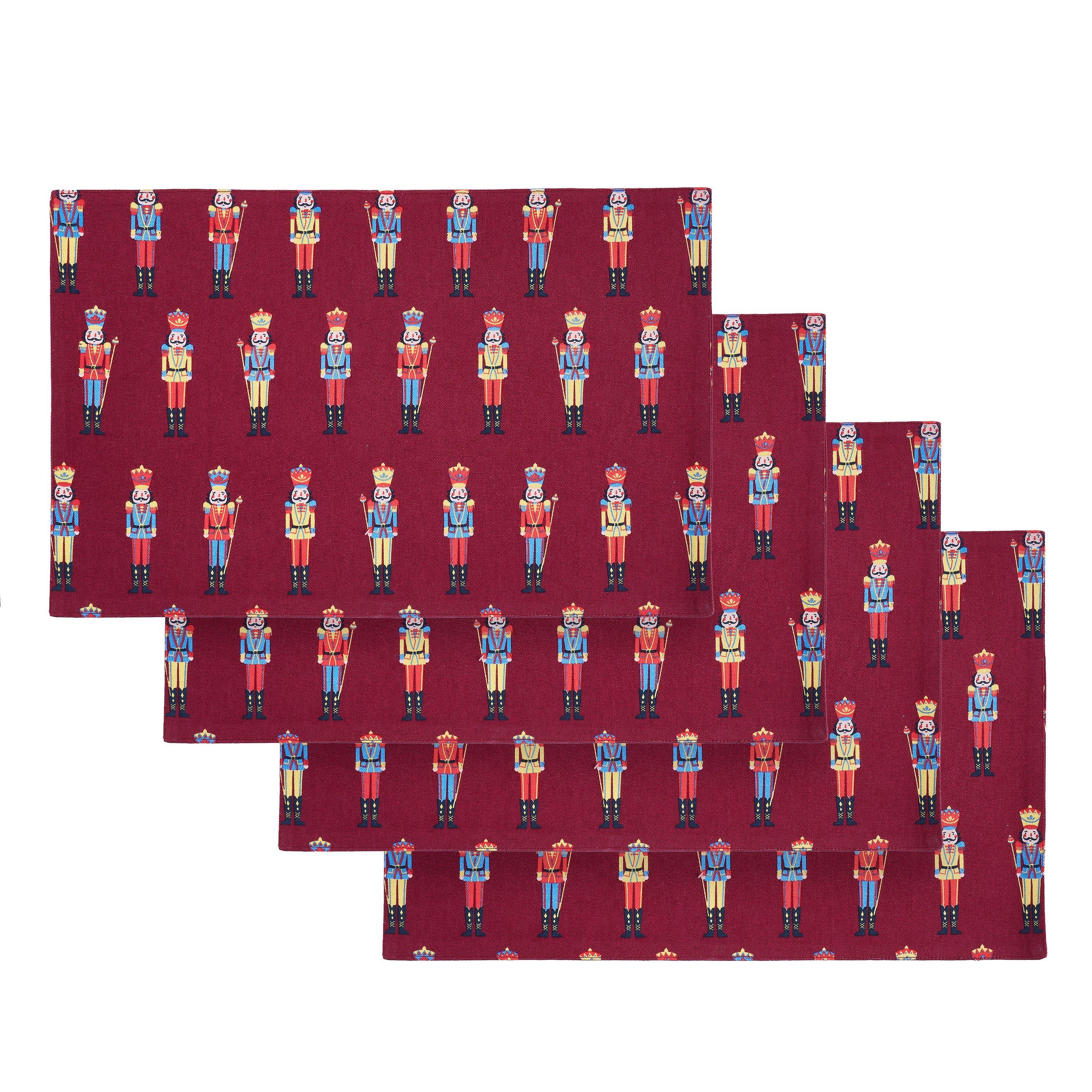Plum - Catherine Lansfield - Christmas Nutcracker Cotton Dining Placemat 4 Pack - 3