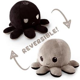 Teeturtle GAME Reversible Octopus Plushie Black Gray