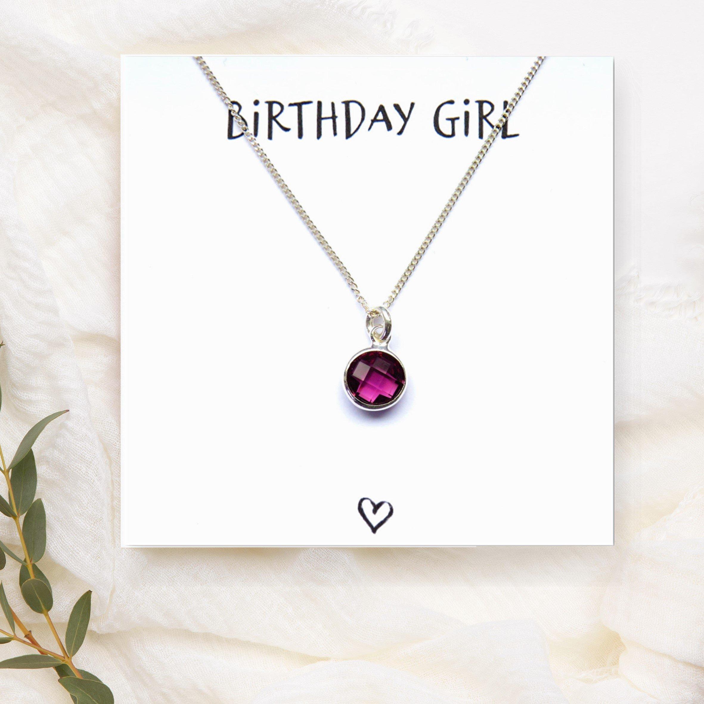 Silver - Aye Do Gifts - Birthday Girl Charm Necklace & Gift Card 00302-CRD - 1