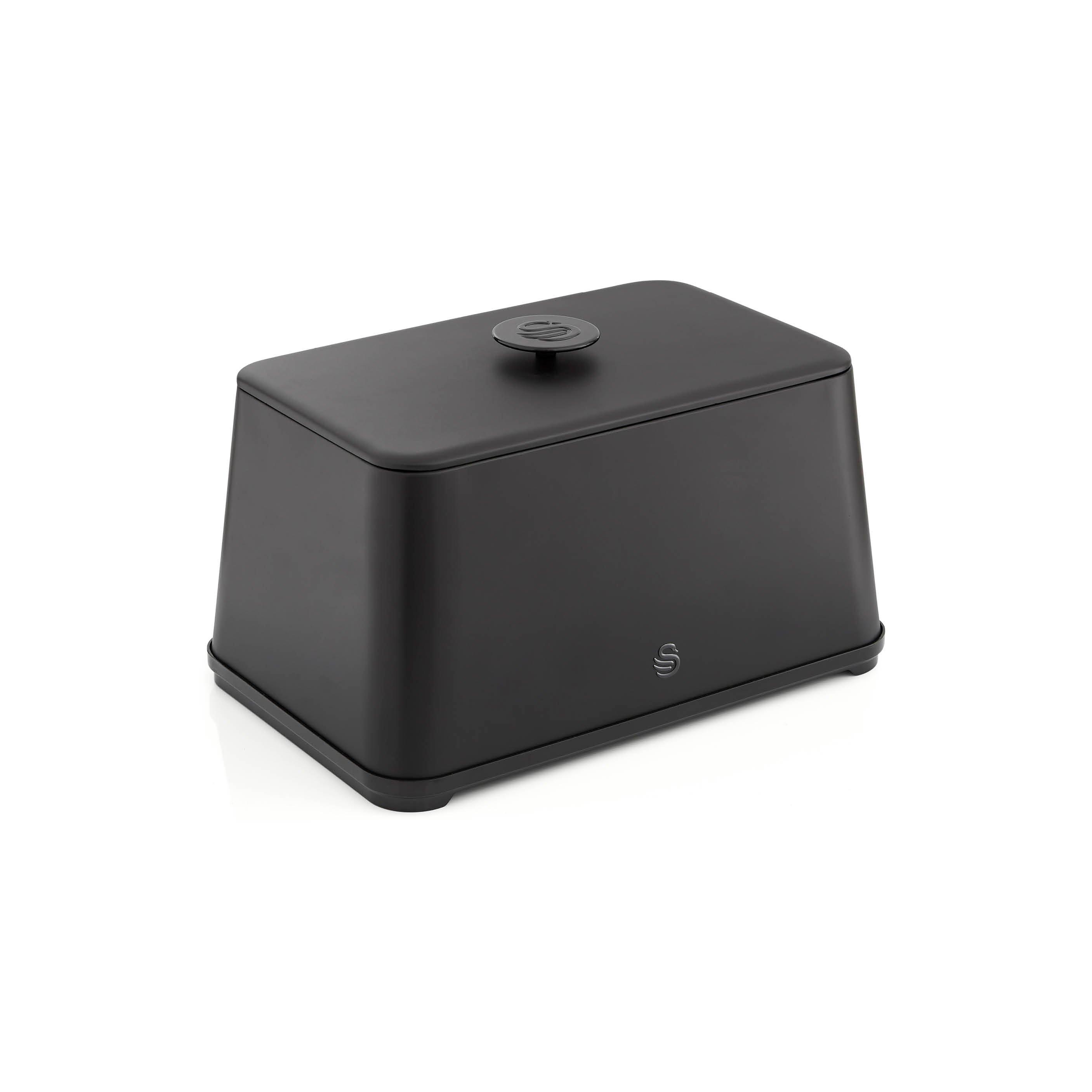Swan Unisex Black Stealth Bread Bin In | Size: A - Image 9