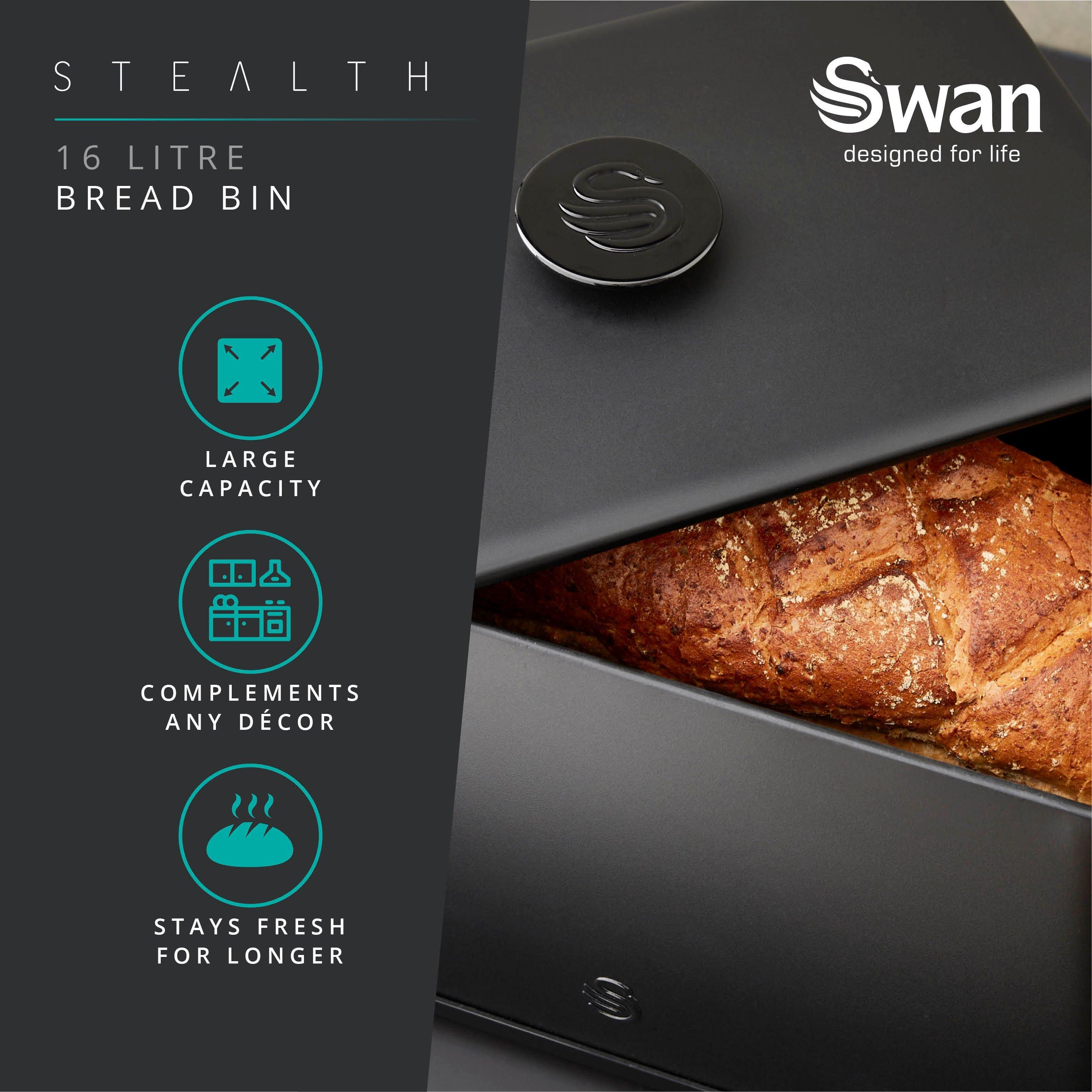 Black - Swan - Stealth Bread Bin - 3