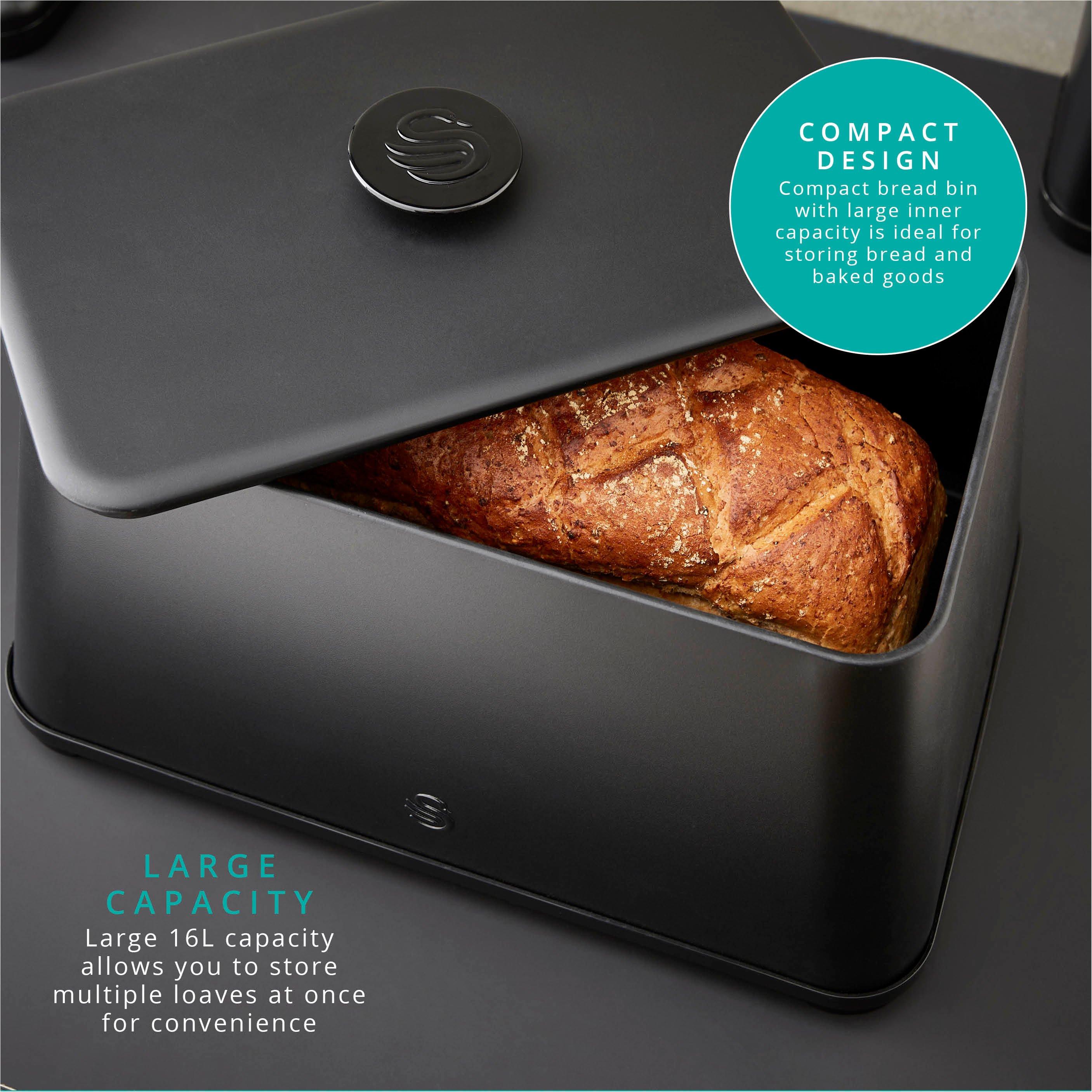 Black - Swan - Stealth Bread Bin - 5