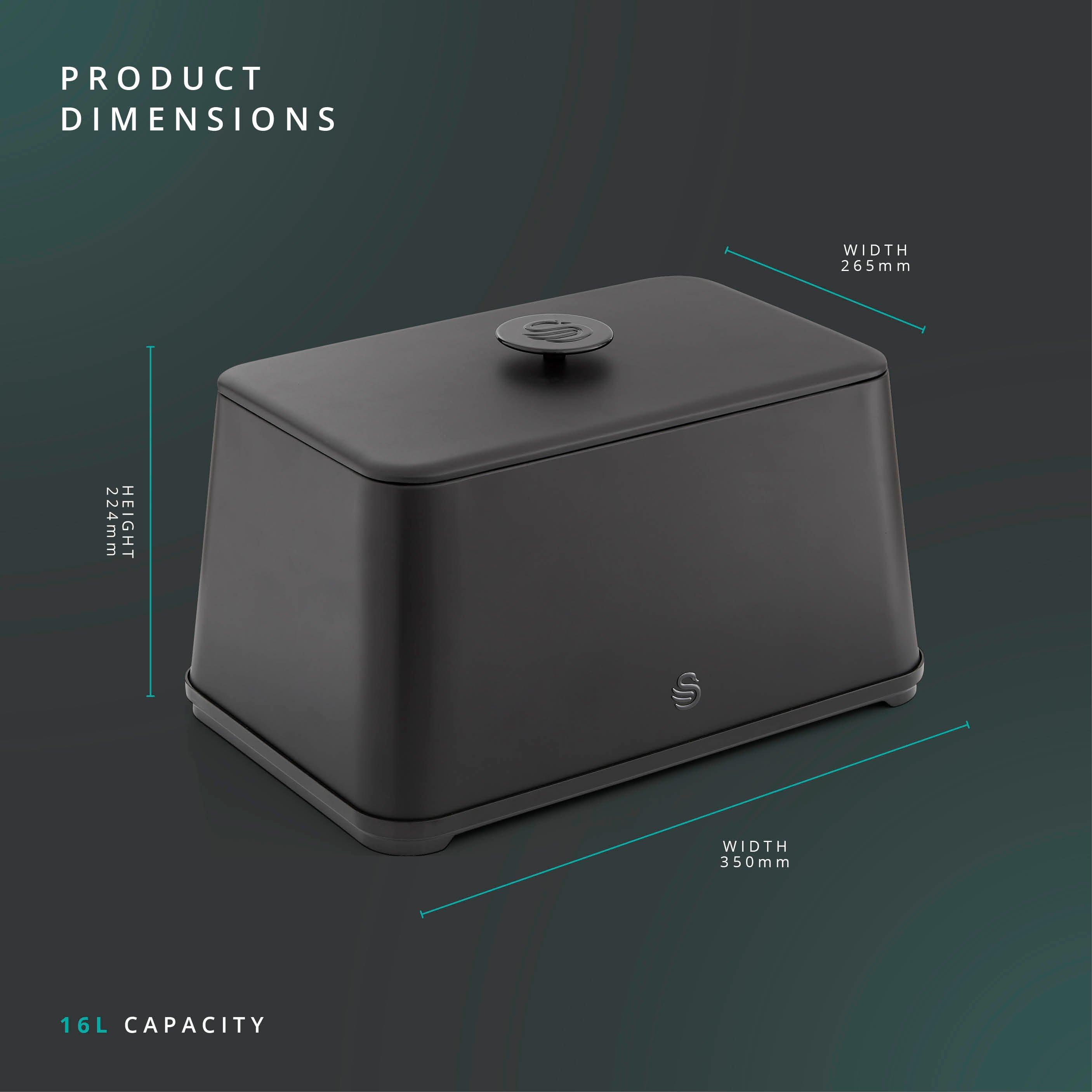 Black - Swan - Stealth Bread Bin - 7