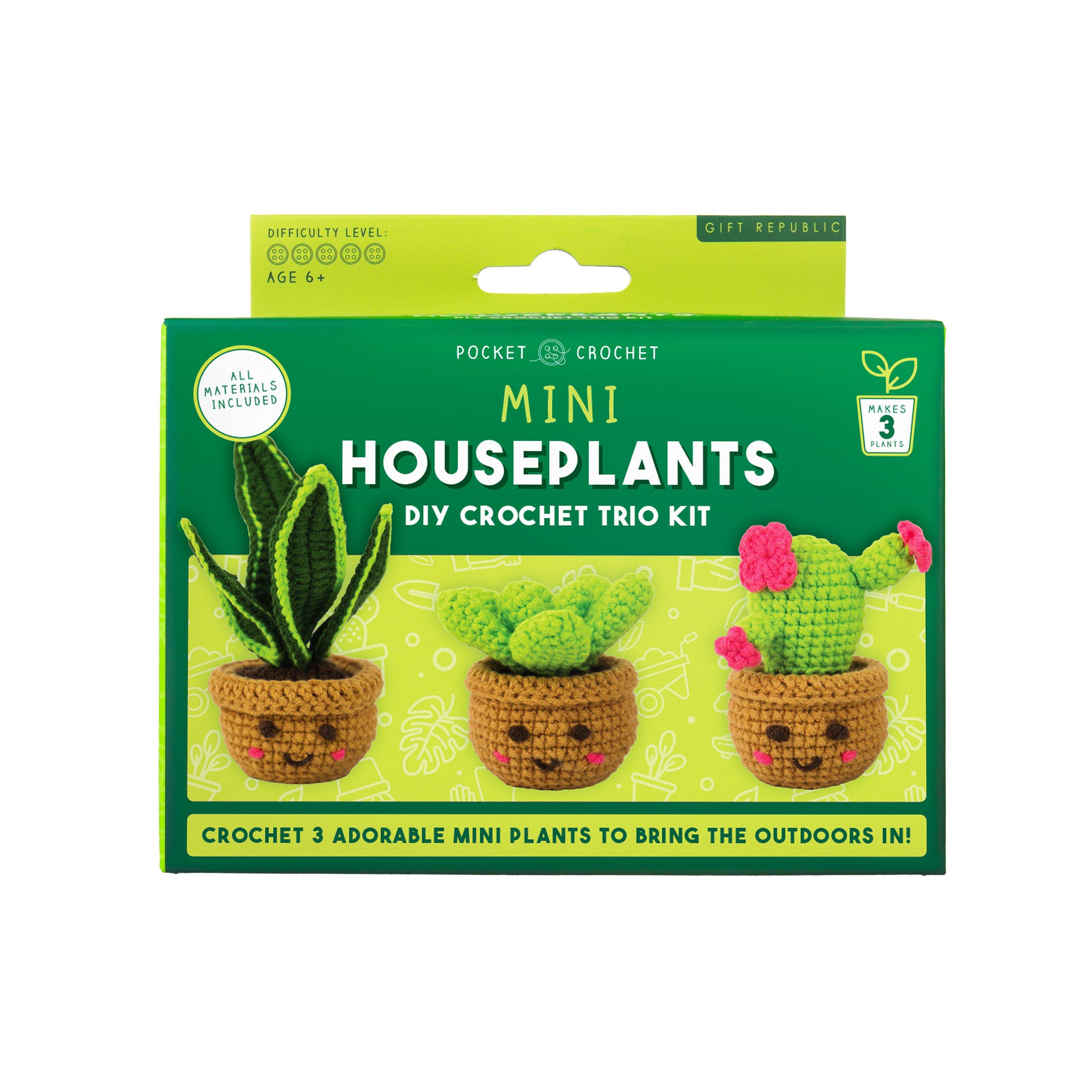 Green - Gift Republic - Mini Houseplants DIY Crochet Trio Kit - 1