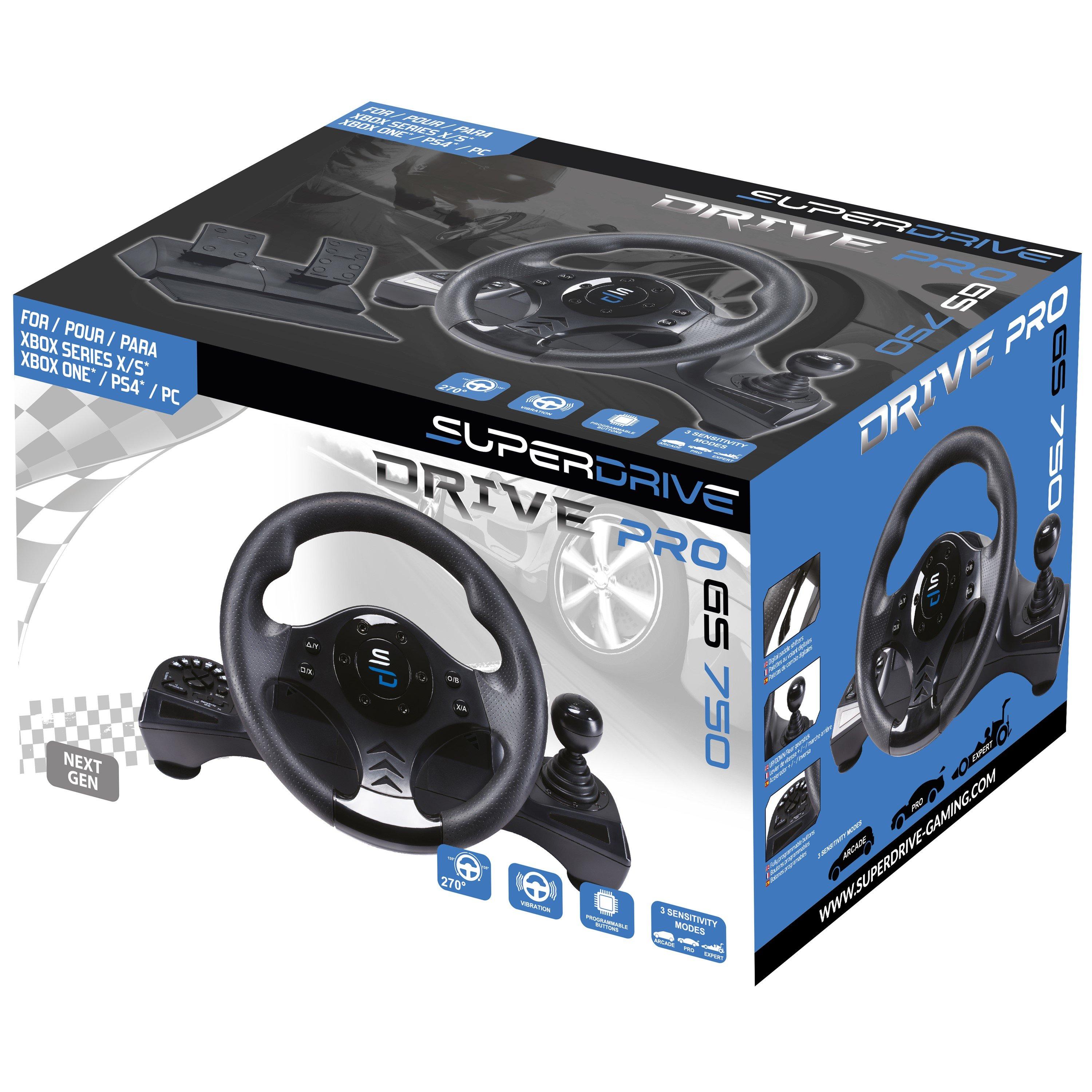 Black - Subsonic - Subsonic GS750 Universal Gaming Steering Wheel - 5