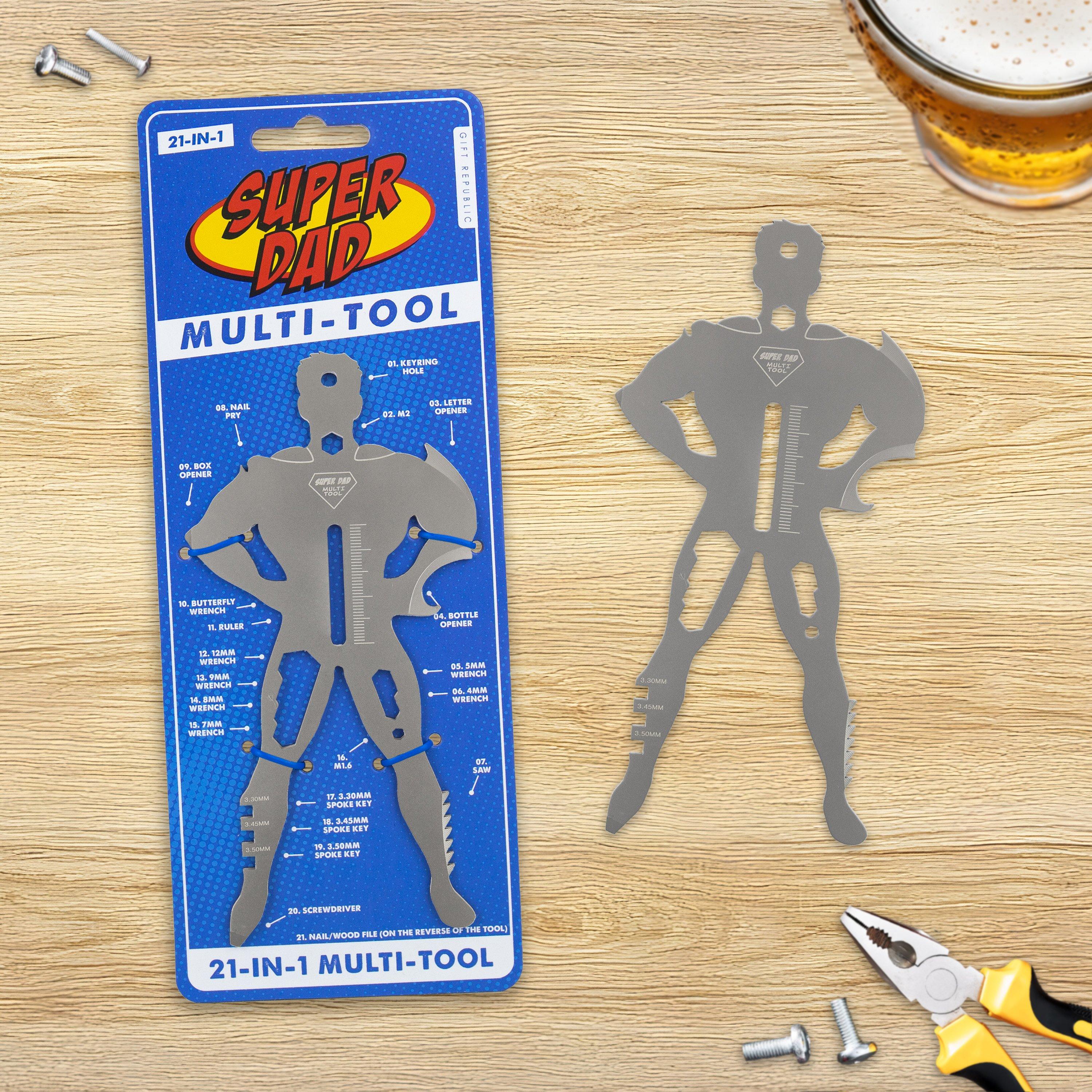 None - Gift Republic - Super Dad Multi-Tool – 21-in-1 Superhero Gadget - 1
