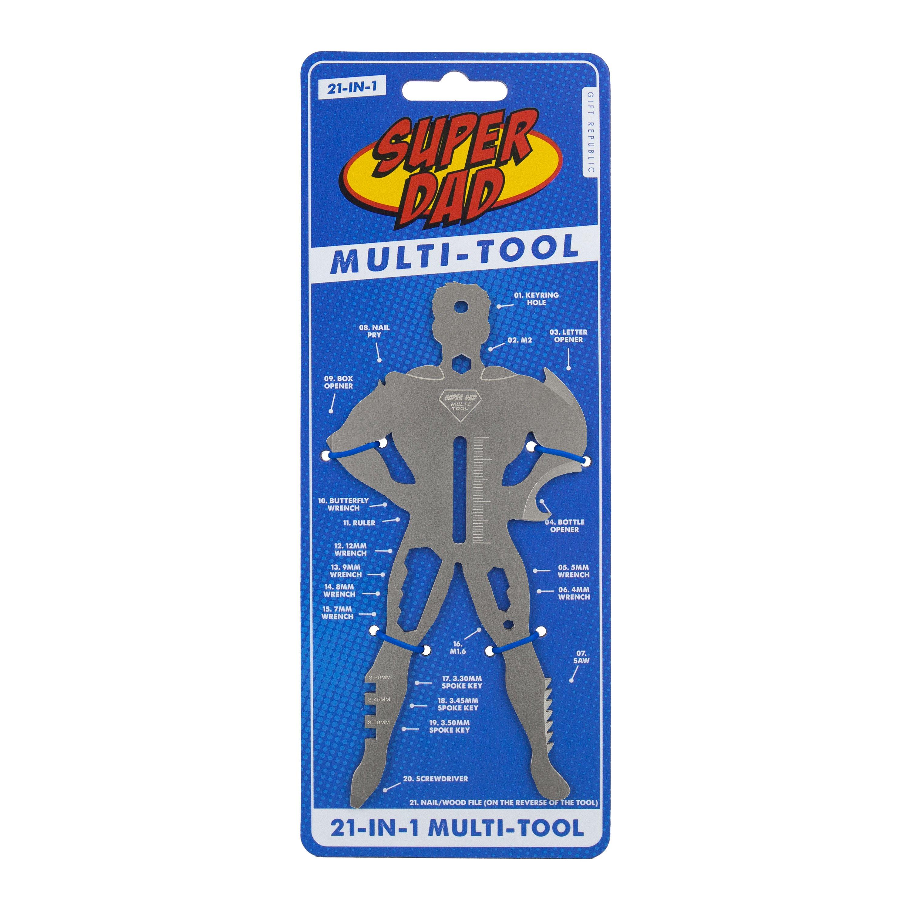 None - Gift Republic - Super Dad Multi-Tool – 21-in-1 Superhero Gadget - 2