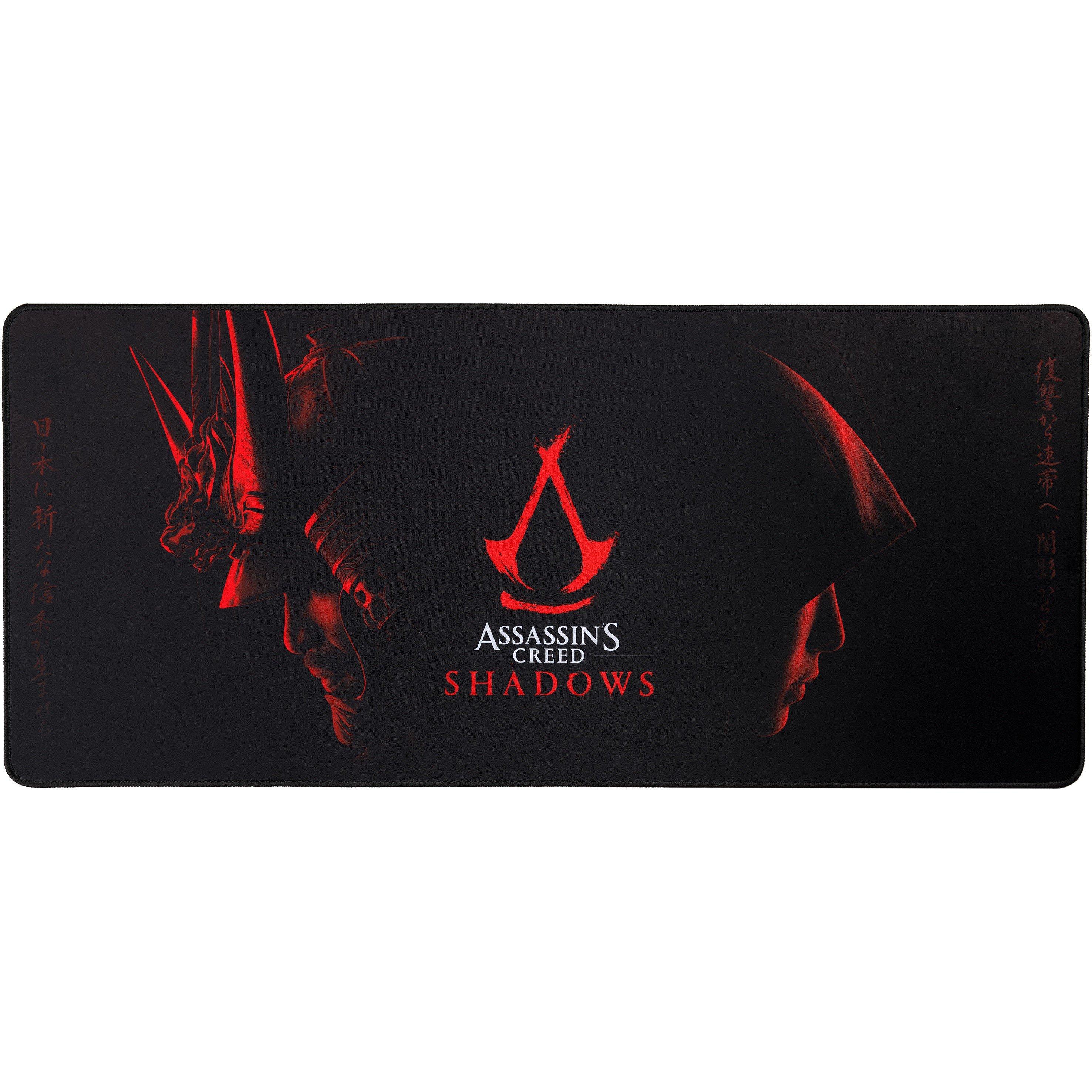 Black / Red - Subsonic - Assassins Creed Shadows Official Gaming Mouse Mat - 1