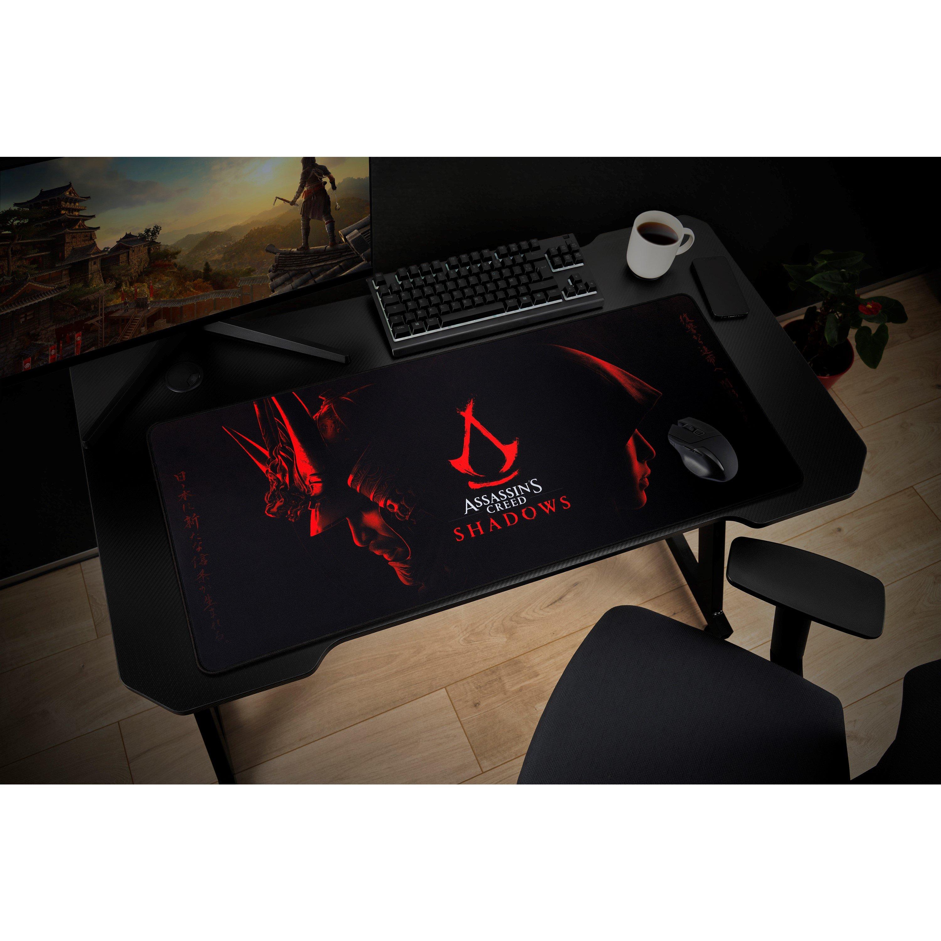 Black / Red - Subsonic - Assassins Creed Shadows Official Gaming Mouse Mat - 4