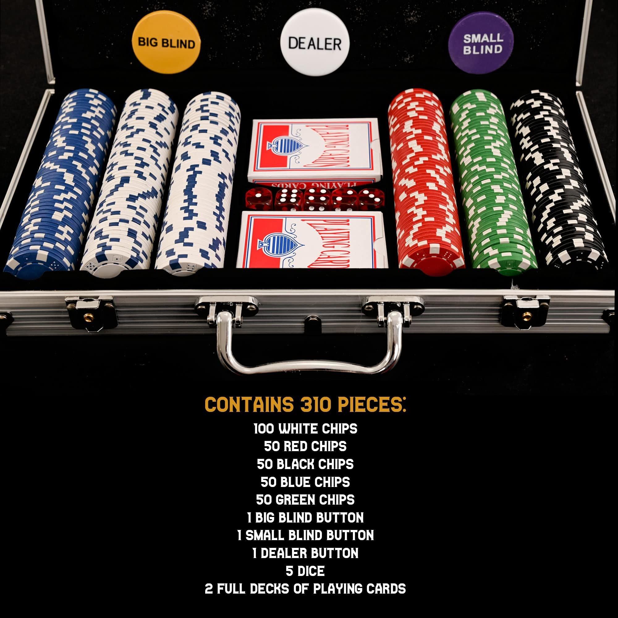 Silver - Planet Direct - M.Y Texas Holdem Poker Set 300 Piece - 2