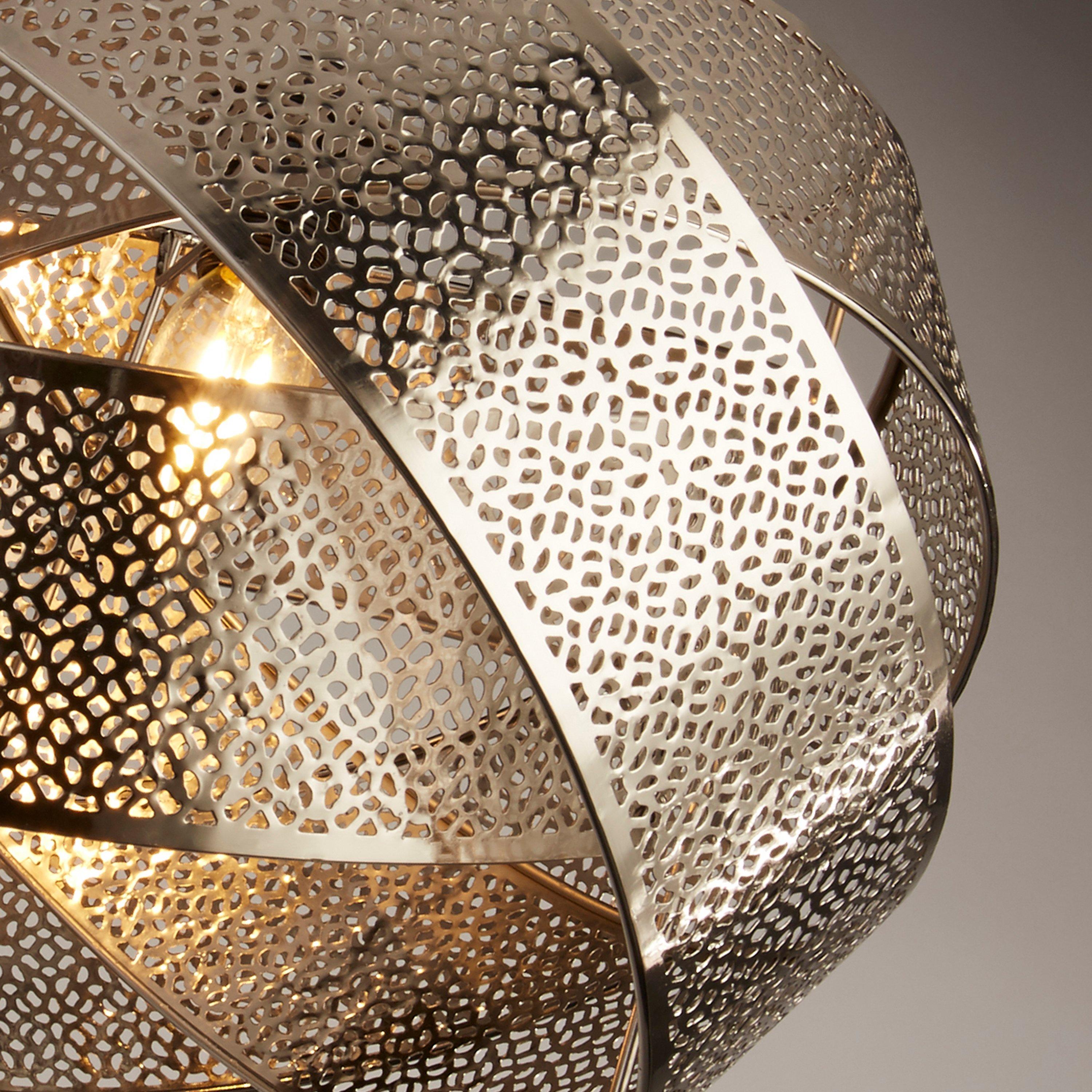 Satin Nickel - Lighting Collection - Twisted Band Shade Chrome - 4