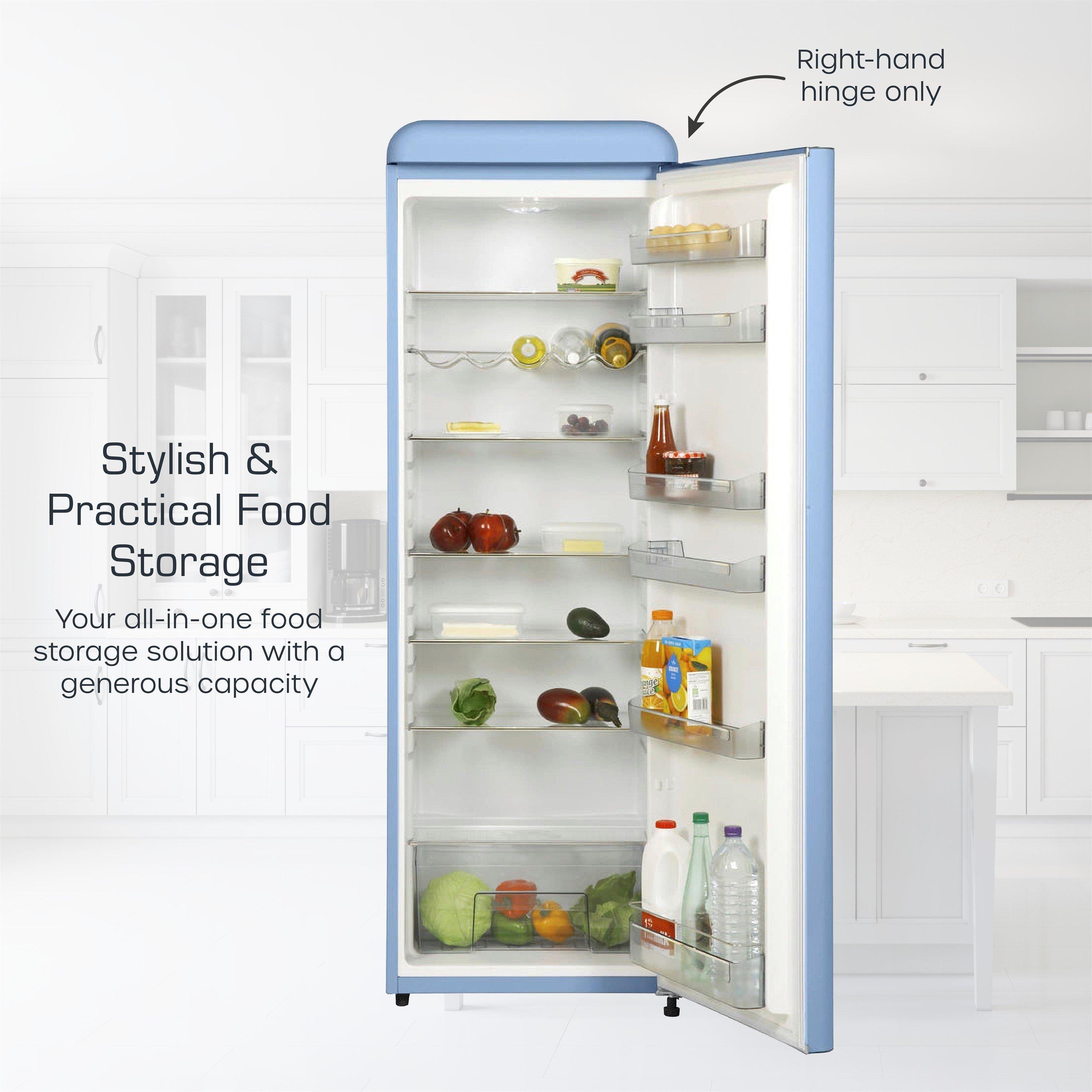 Blue - Swan - Retro Tall Fridge Blue - 3
