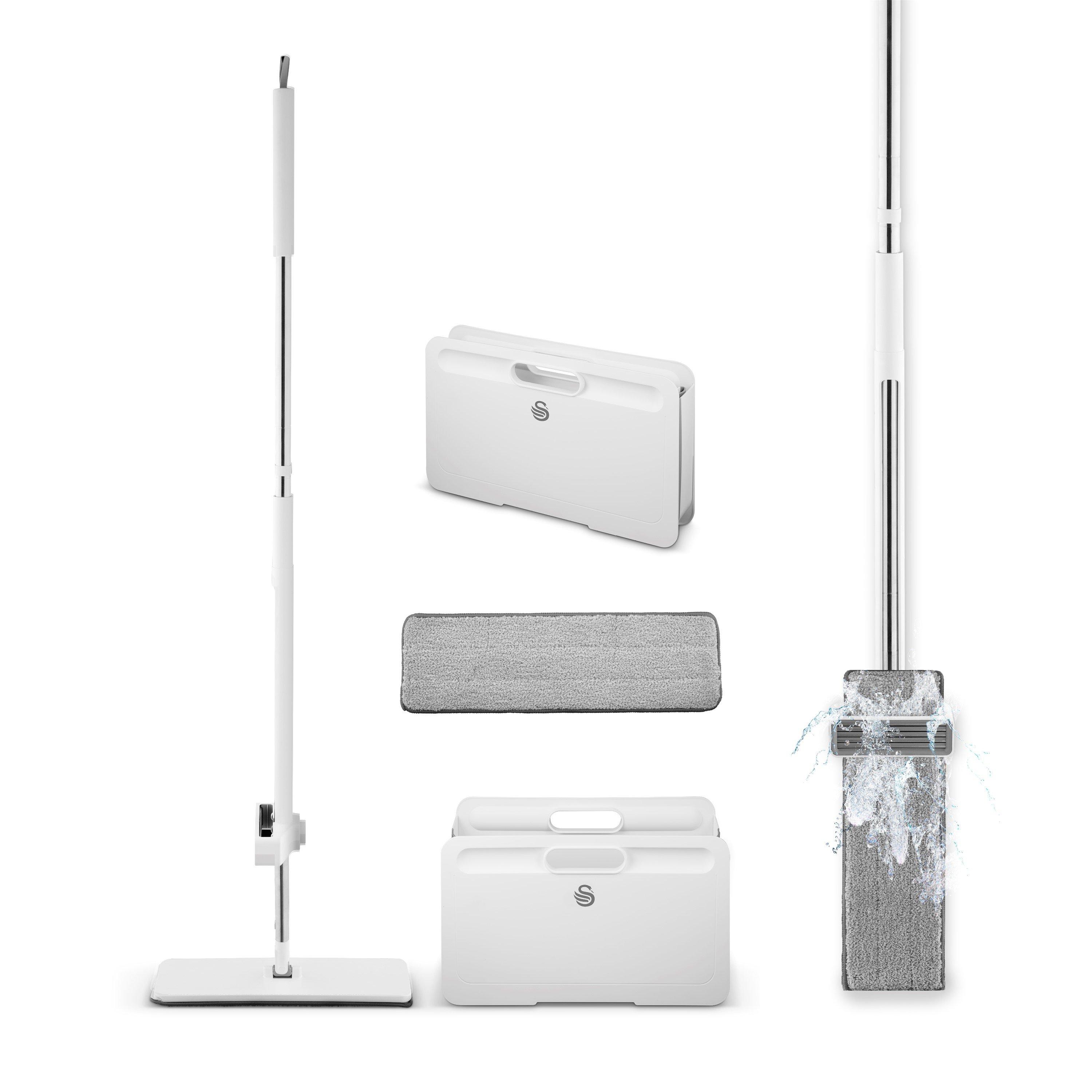 Swan  Elevate Self-Wringing Flat Mop And Folding Bu - White - Medium